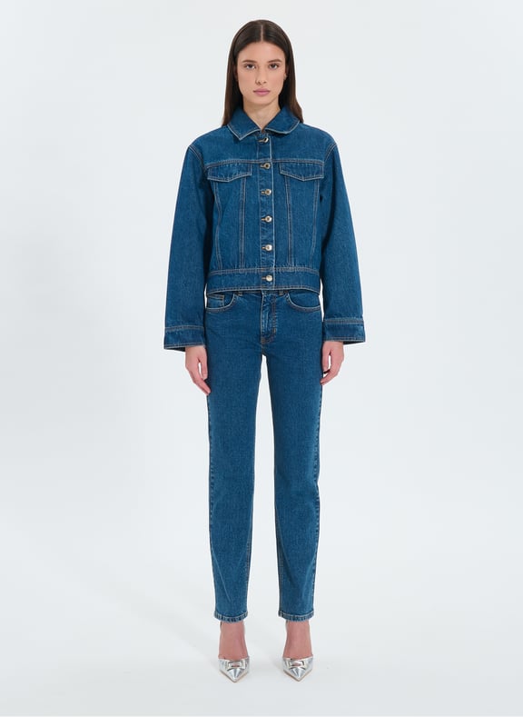 Veste baby blue droite - monge Bleu by ZAPA ZAPA Veste baby blue droite - monge Bleu