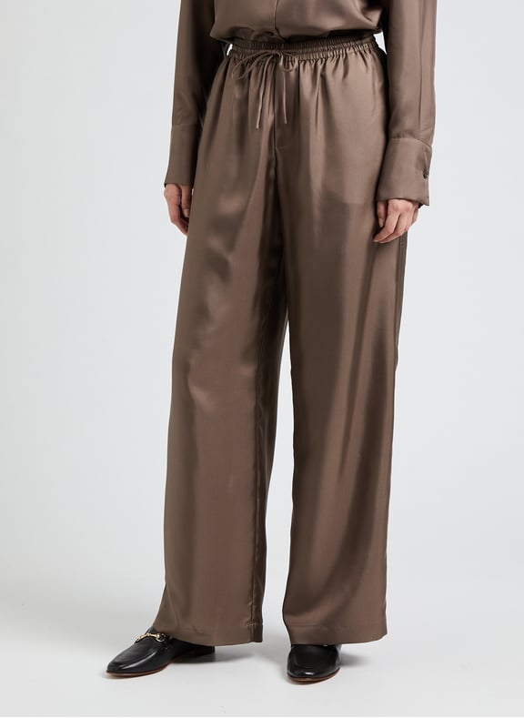 Silk fluid pants Black by ROHE FRAMES ROHE FRAMES Silk fluid pants Black