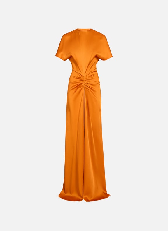 Long crepe dress Orange by VICTORIA BECKHAM VICTORIA BECKHAM Long crepe dress Orange