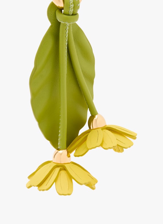 Charm fleurs de camomille en cuir de veau  | Jaune by LOEWE Charm fleurs de camomille en cuir de veau  Jaune