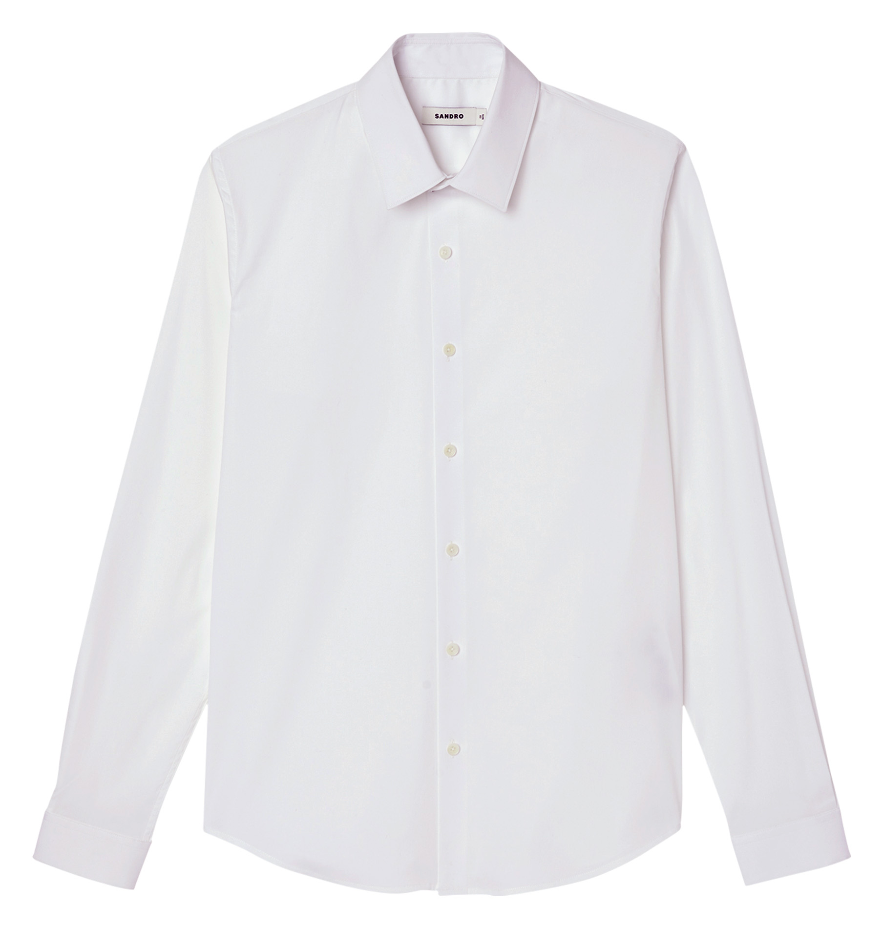 Chemise slim-fit en coton stretch SANDRO Blanc