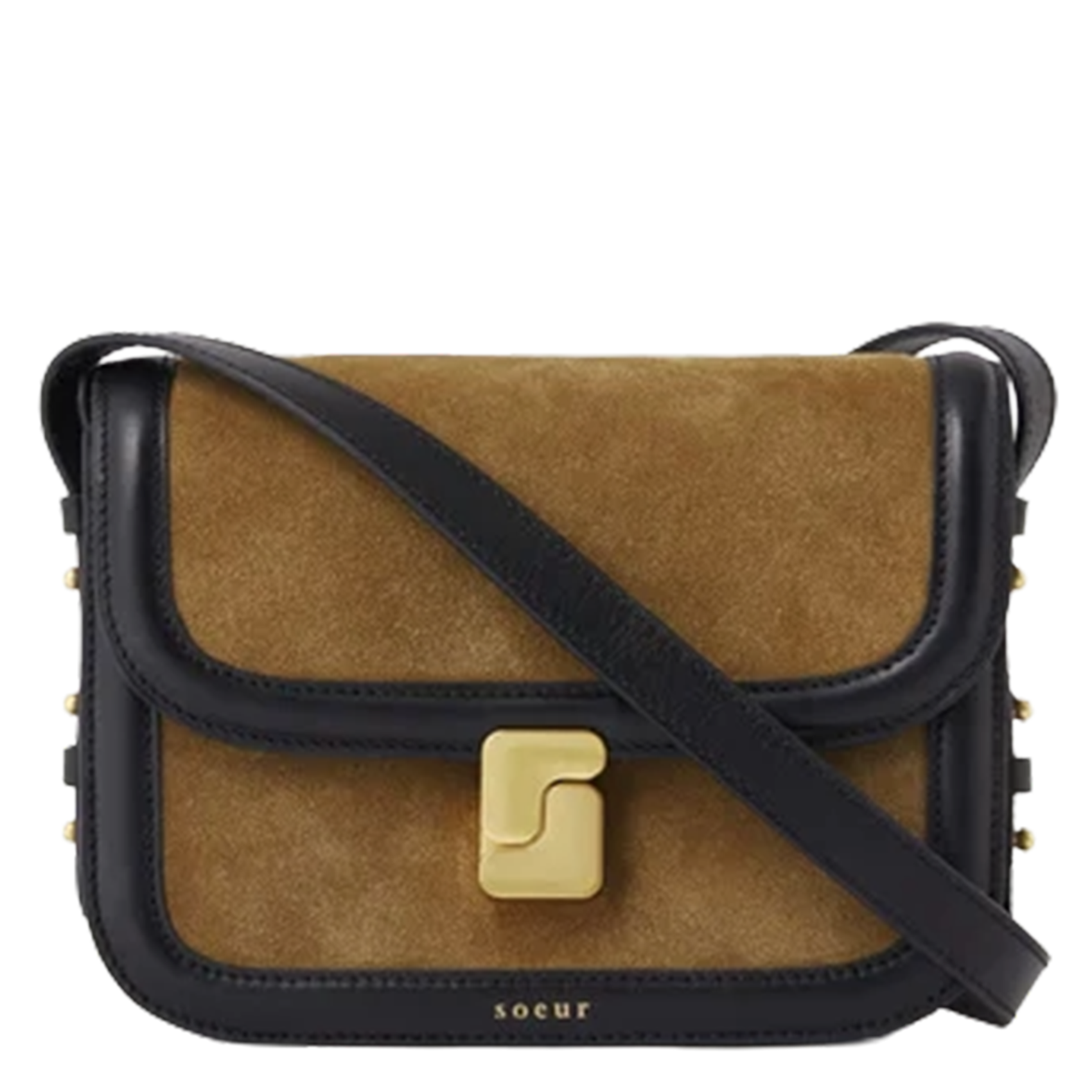 SOEUR Sac bandoulière en cuir bellissima mini Marron