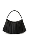 Grand sac Lenglen porté épaule plissé en cuir | Noir by LACOSTE LACOSTE Grand sac Lenglen porté épaule plissé en cuir | Noir