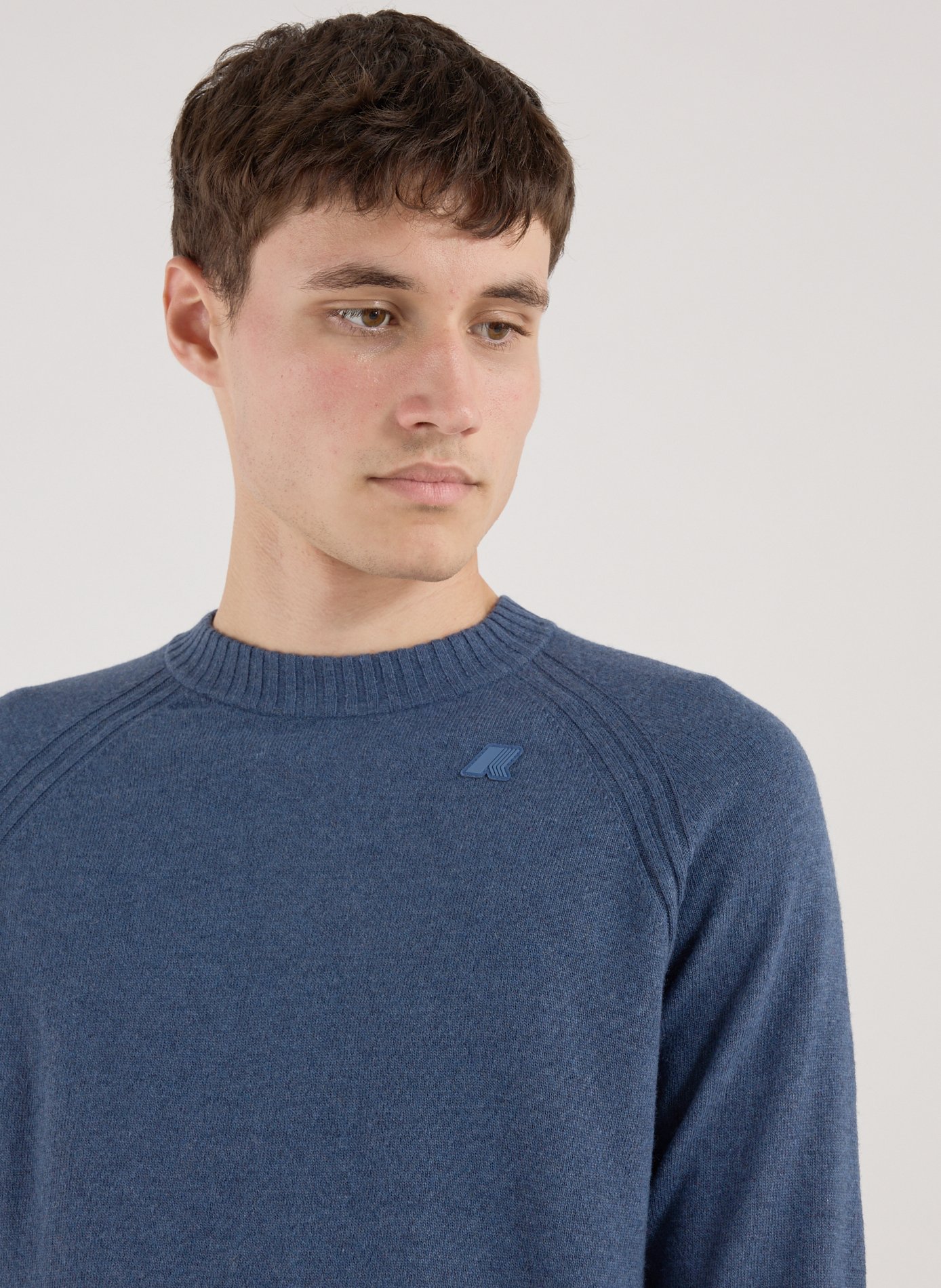 Pull droit à col rond K-WAY Bleu