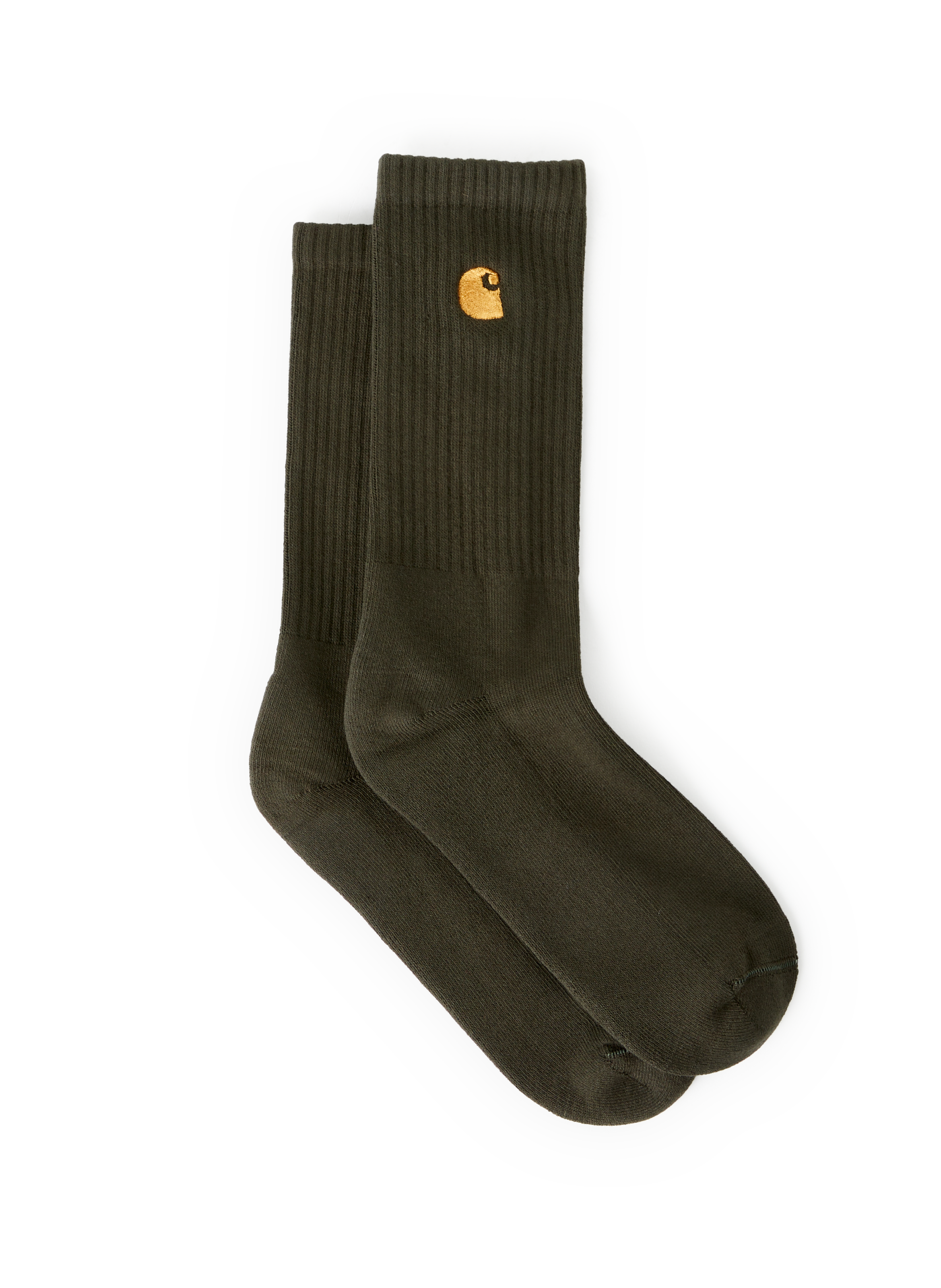 CARHARTT WIP Chaussettes mi-hautes brodées en coton mélangé Vert