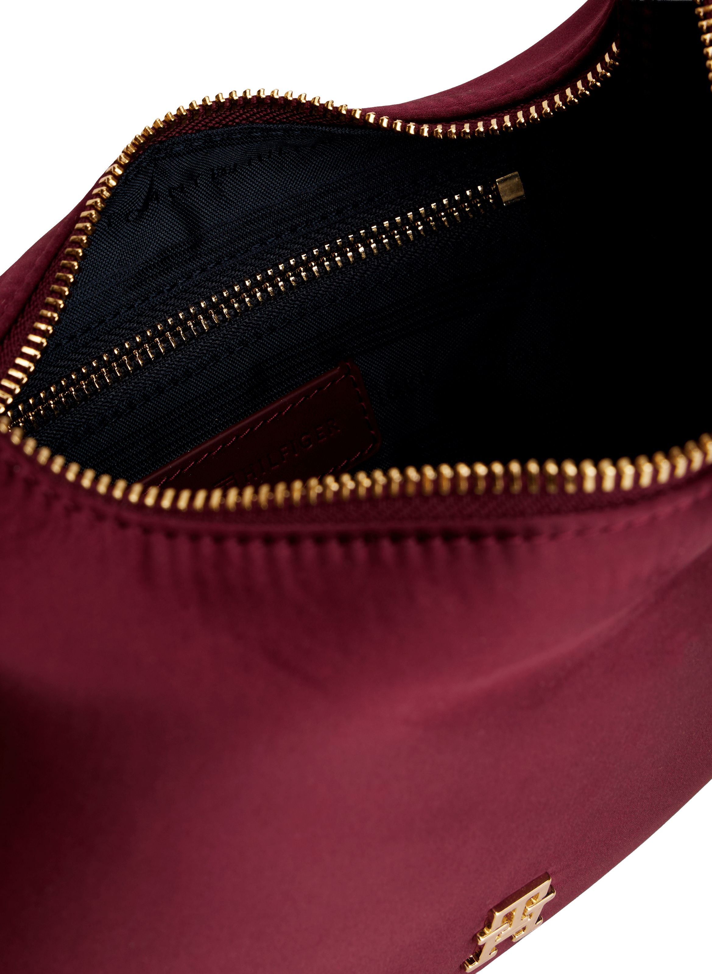 Handbag with metal handle in bracelet style TOMMY HILFIGER Red