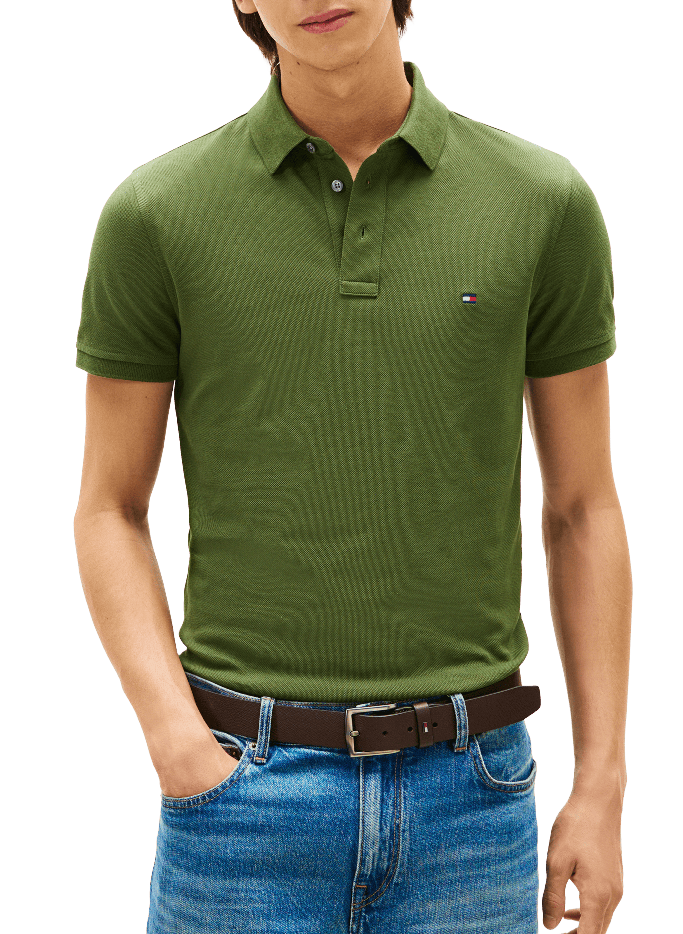 TOMMY HILFIGER Polo en coton organique Vert