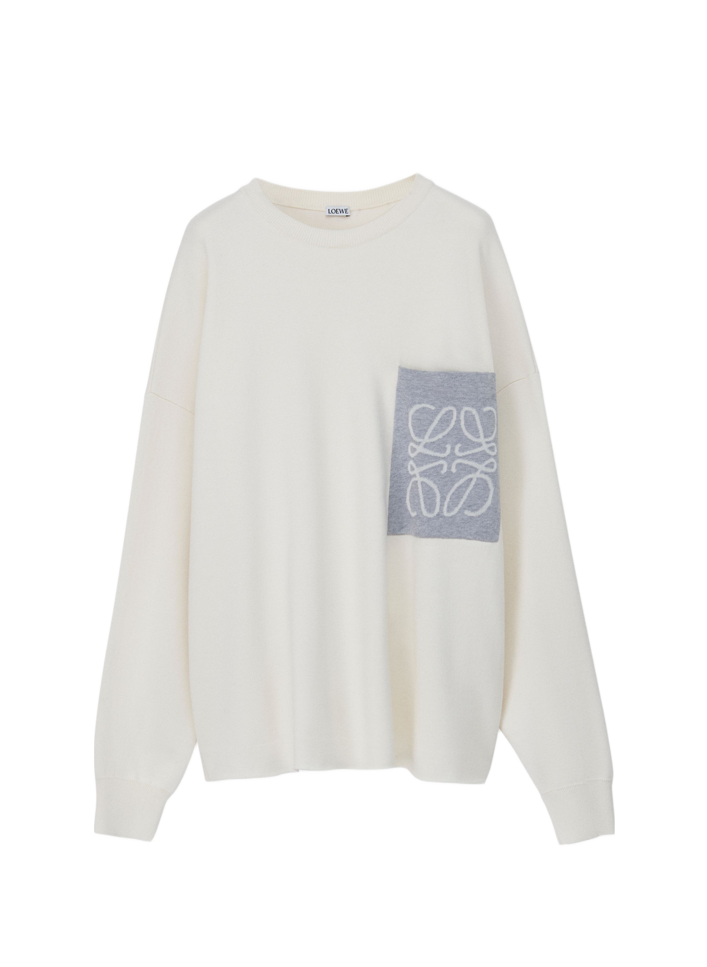 Anagram pocket sweater in blended cotton LOEWE Beige