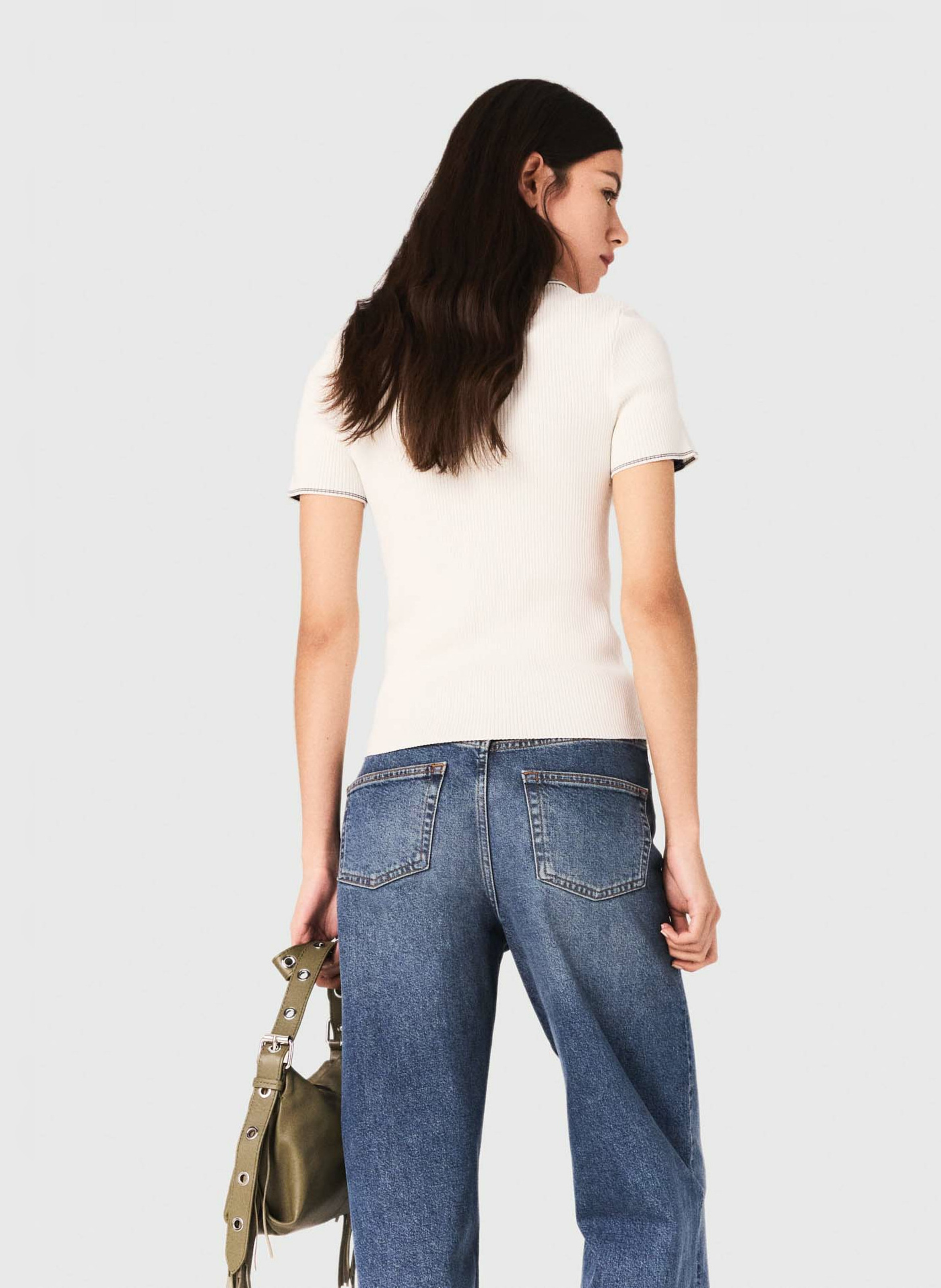 Pull col polo MAJE Beige