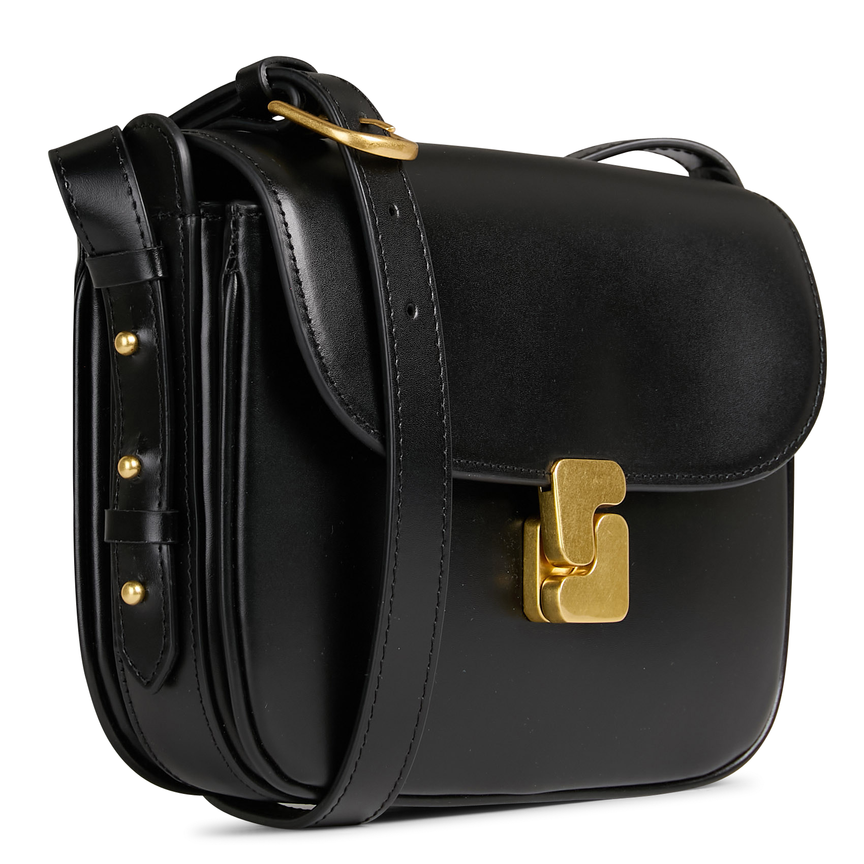 Sac bandoulière en cuir bellissima mini SOEUR Noir