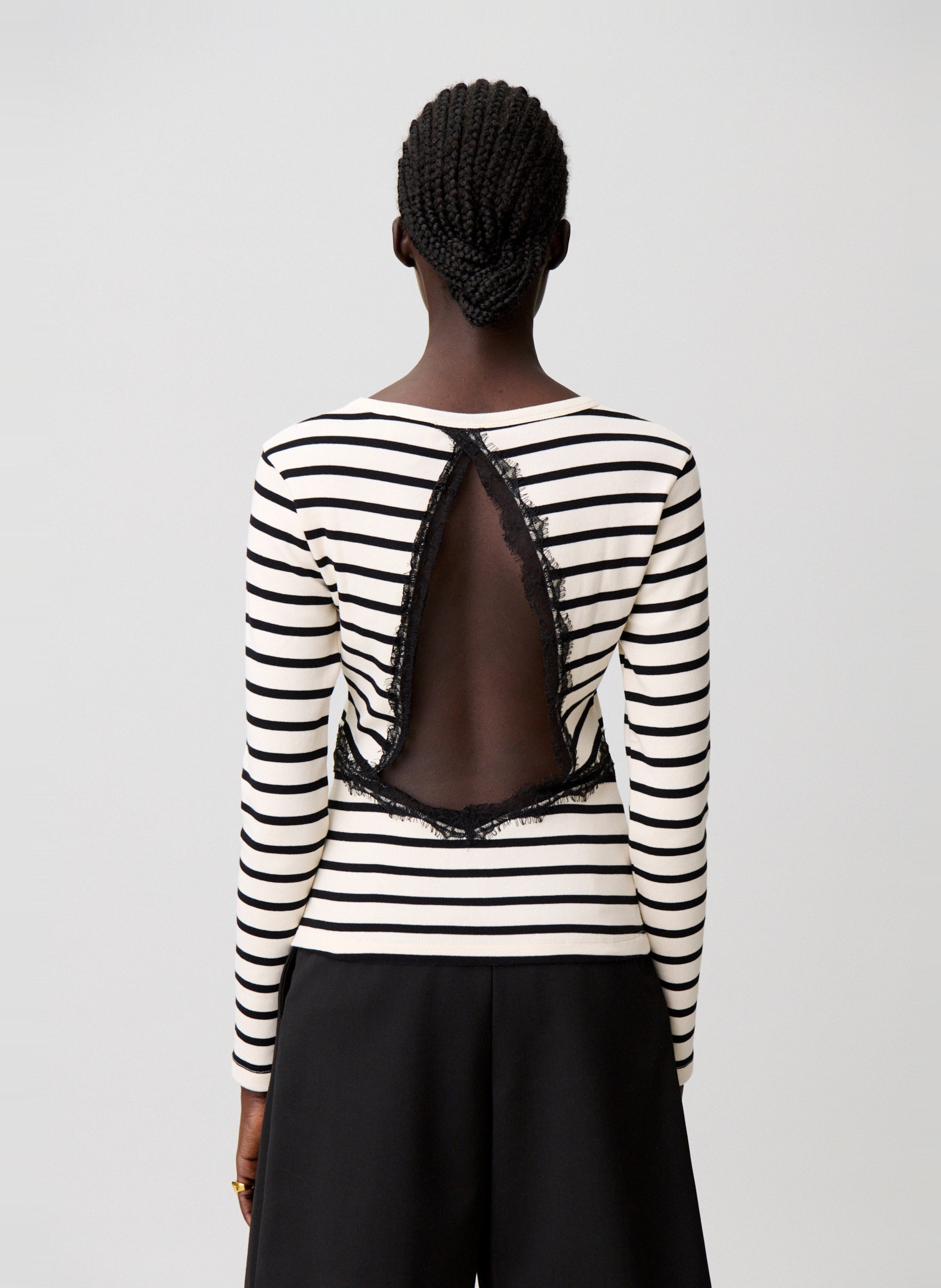 Tee-shirt col rond en coton CLAUDIE PIERLOT Multicolore