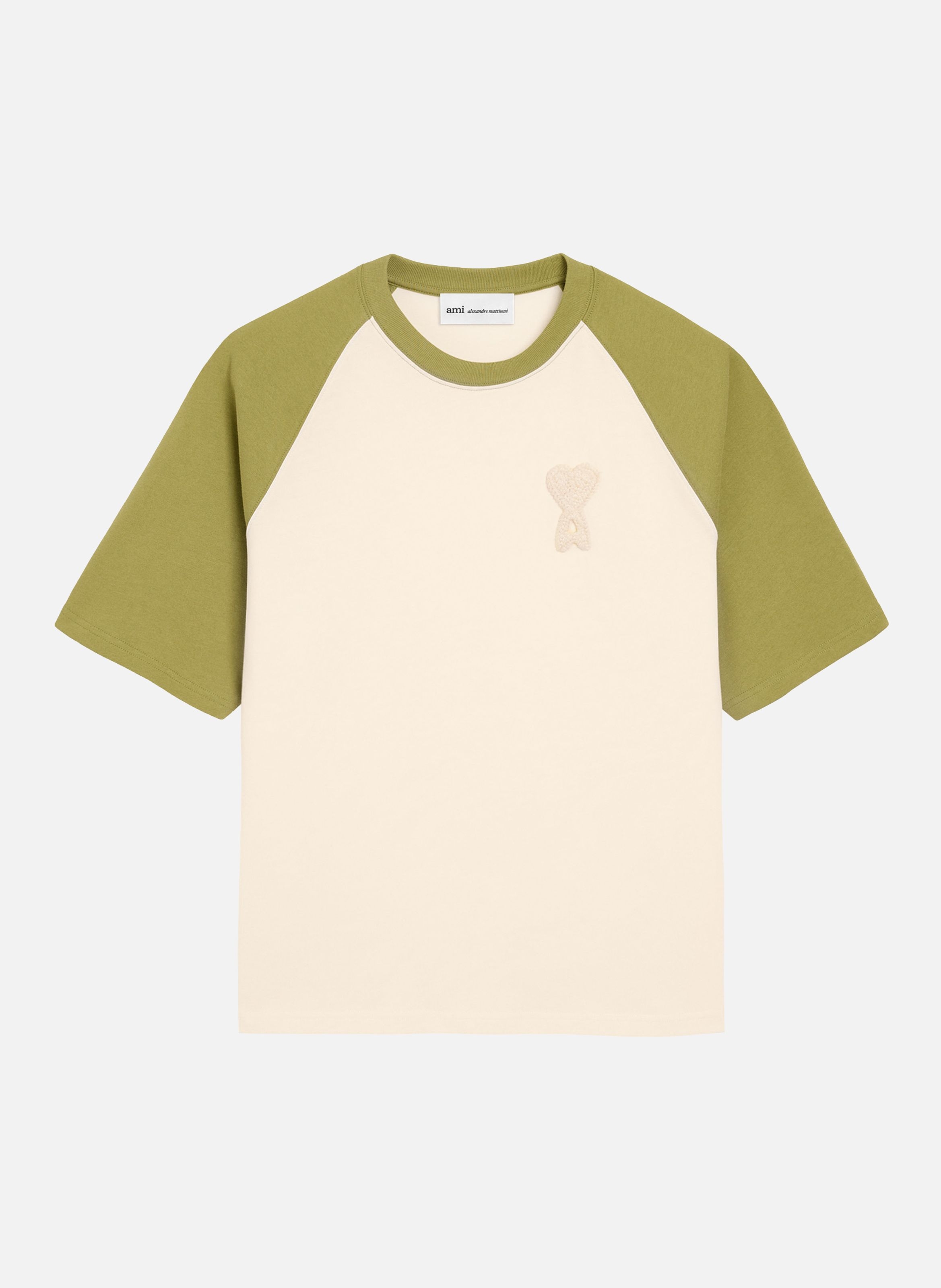 T-shirt ami de coeur en crochet unisexe en coton AMI PARIS Blanc