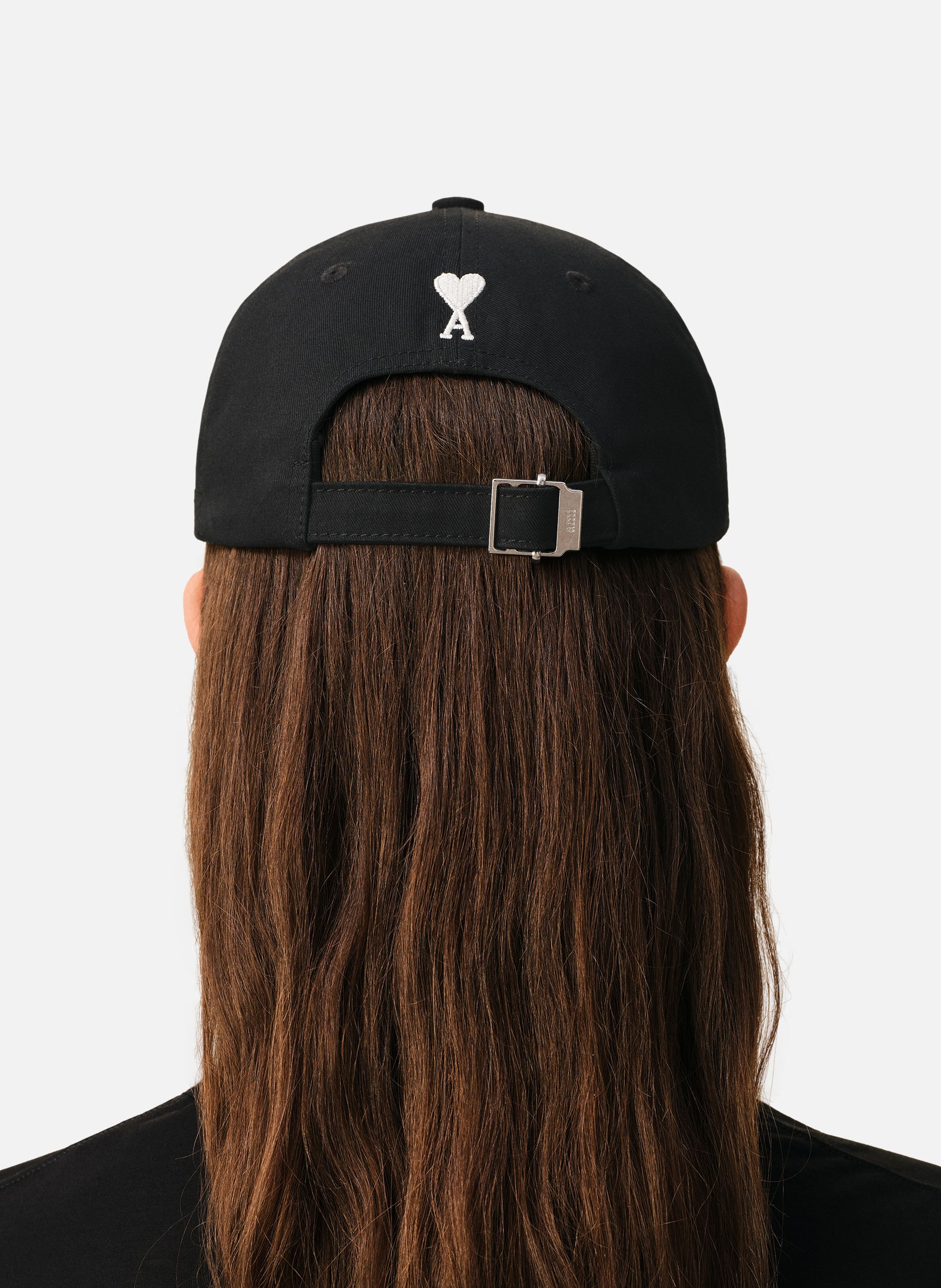 Casquette broderie thank you for being a friend unisexe en coton AMI PARIS Noir