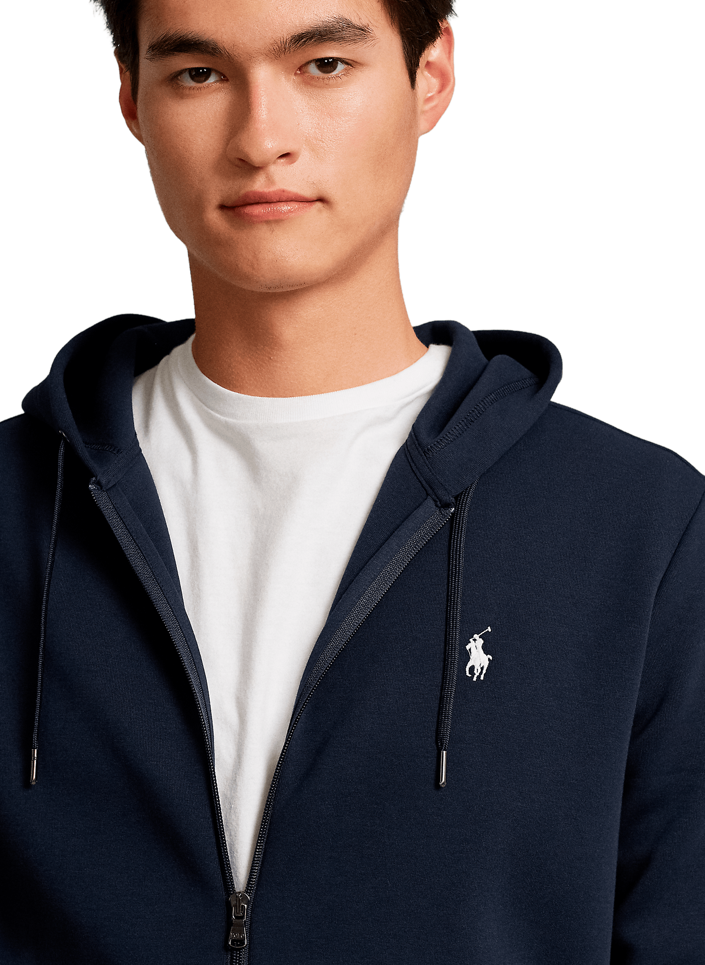 Cotton-blend zip-up hoodie POLO RALPH LAUREN Blue