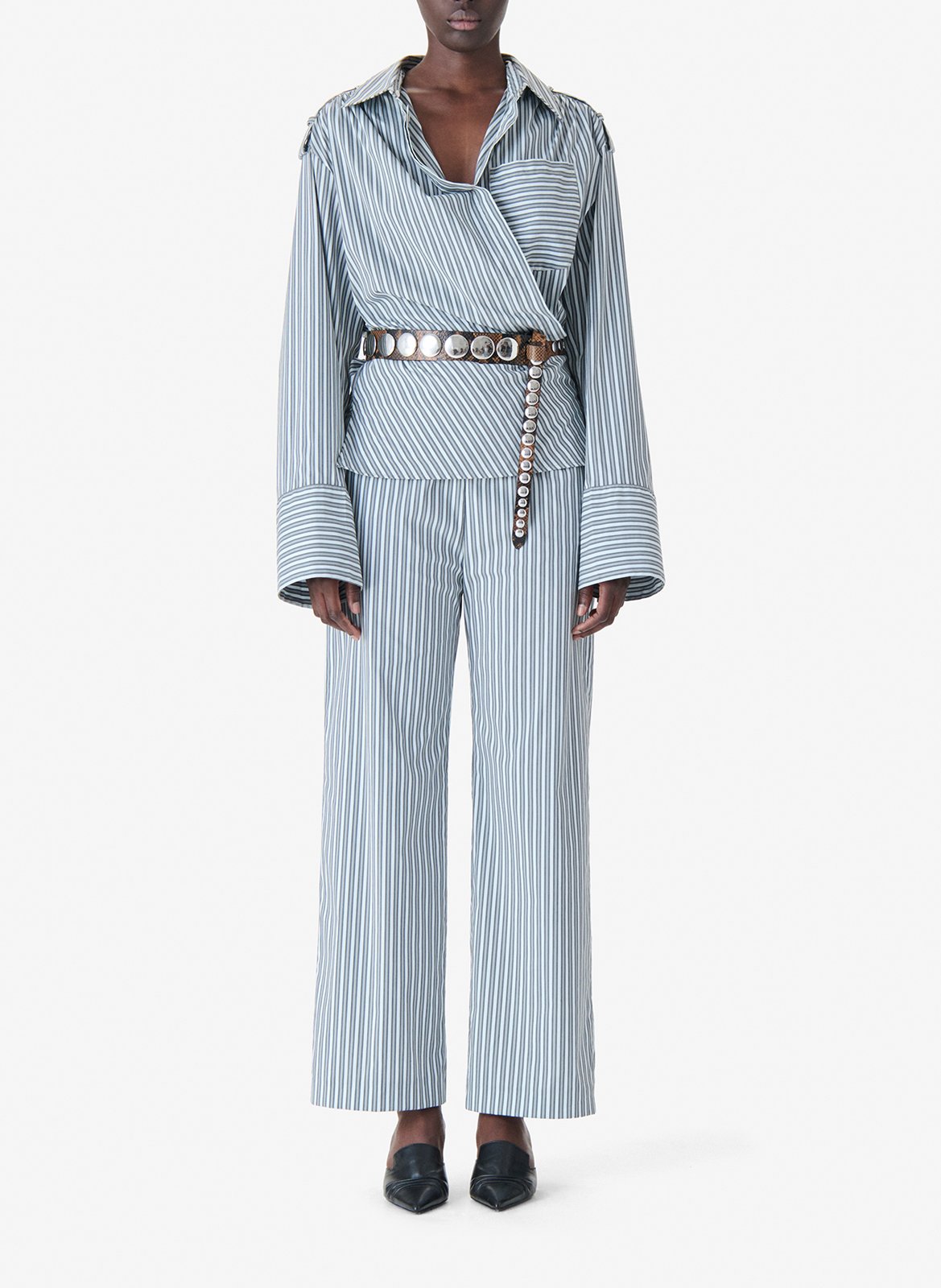 Chemise cintrée à rayures lace IRO Bleu