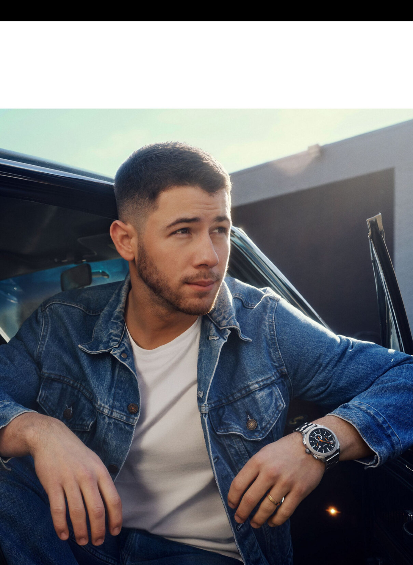 Montre Machine en acier FOSSIL Noir