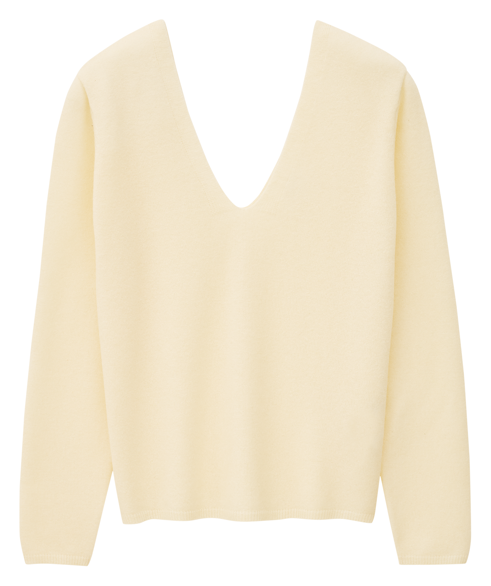 Pull col v uni en laine mélangée sollene BA&SH Beige