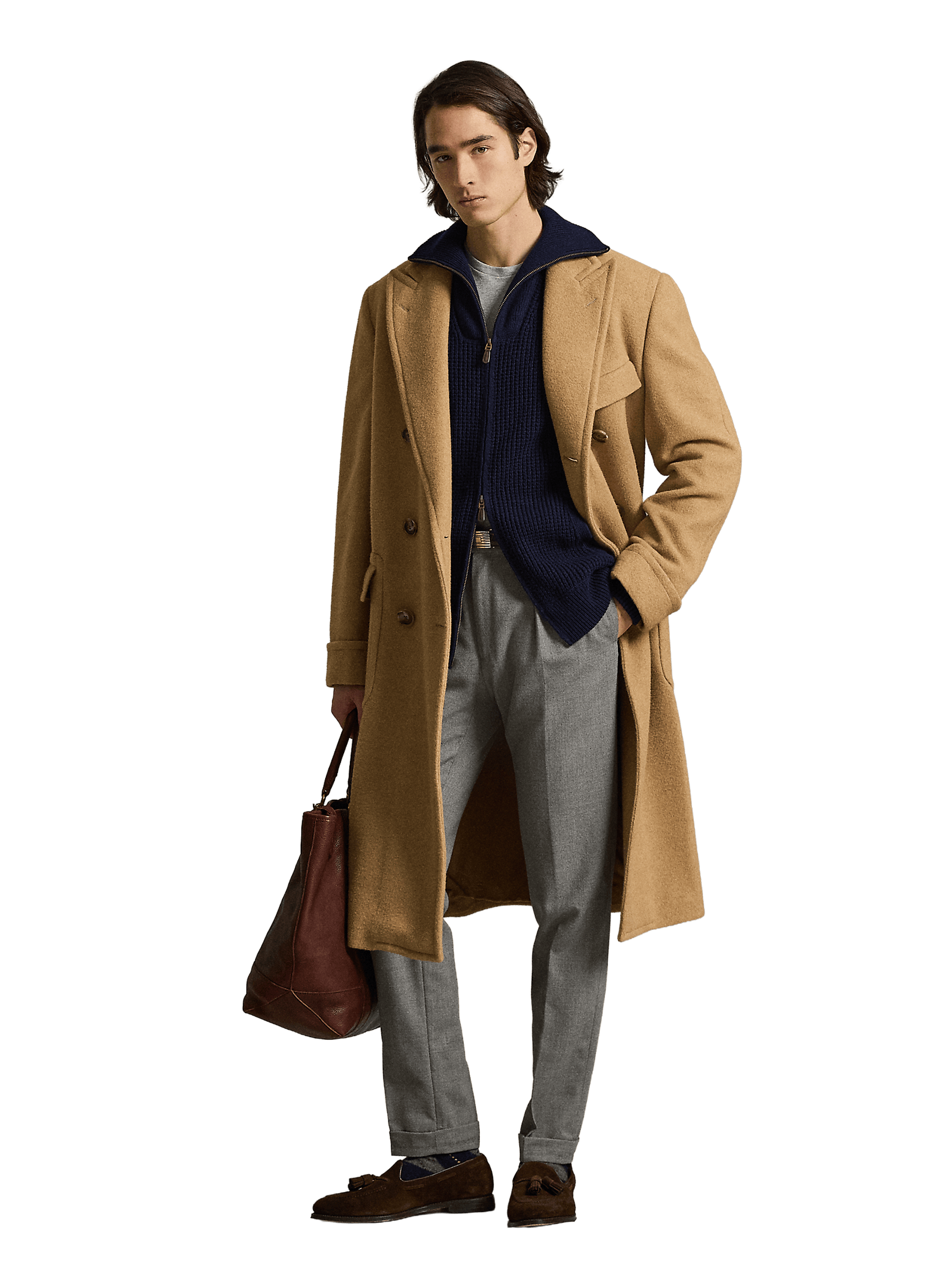 Zip-up high-neck knitted vest POLO RALPH LAUREN Blue