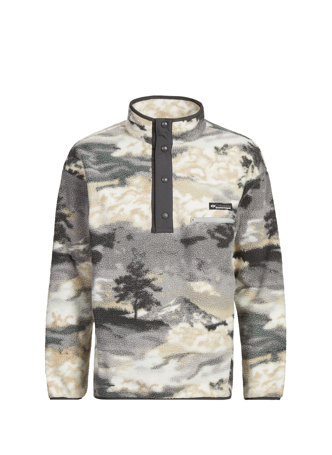 Helvetia printed fleece COLUMBIA Grey