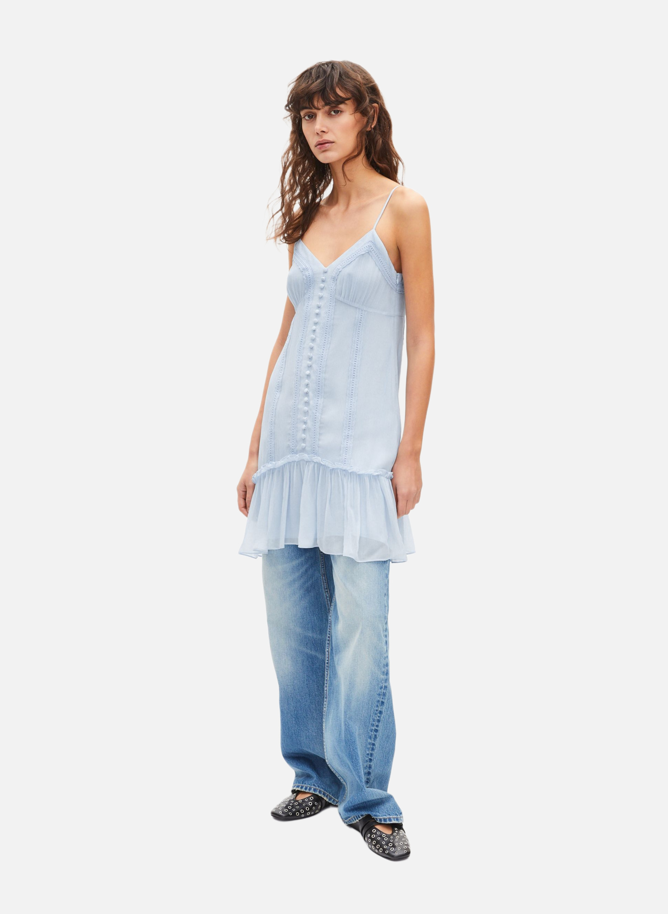 Robe courte détails dentelle THE KOOPLES Bleu