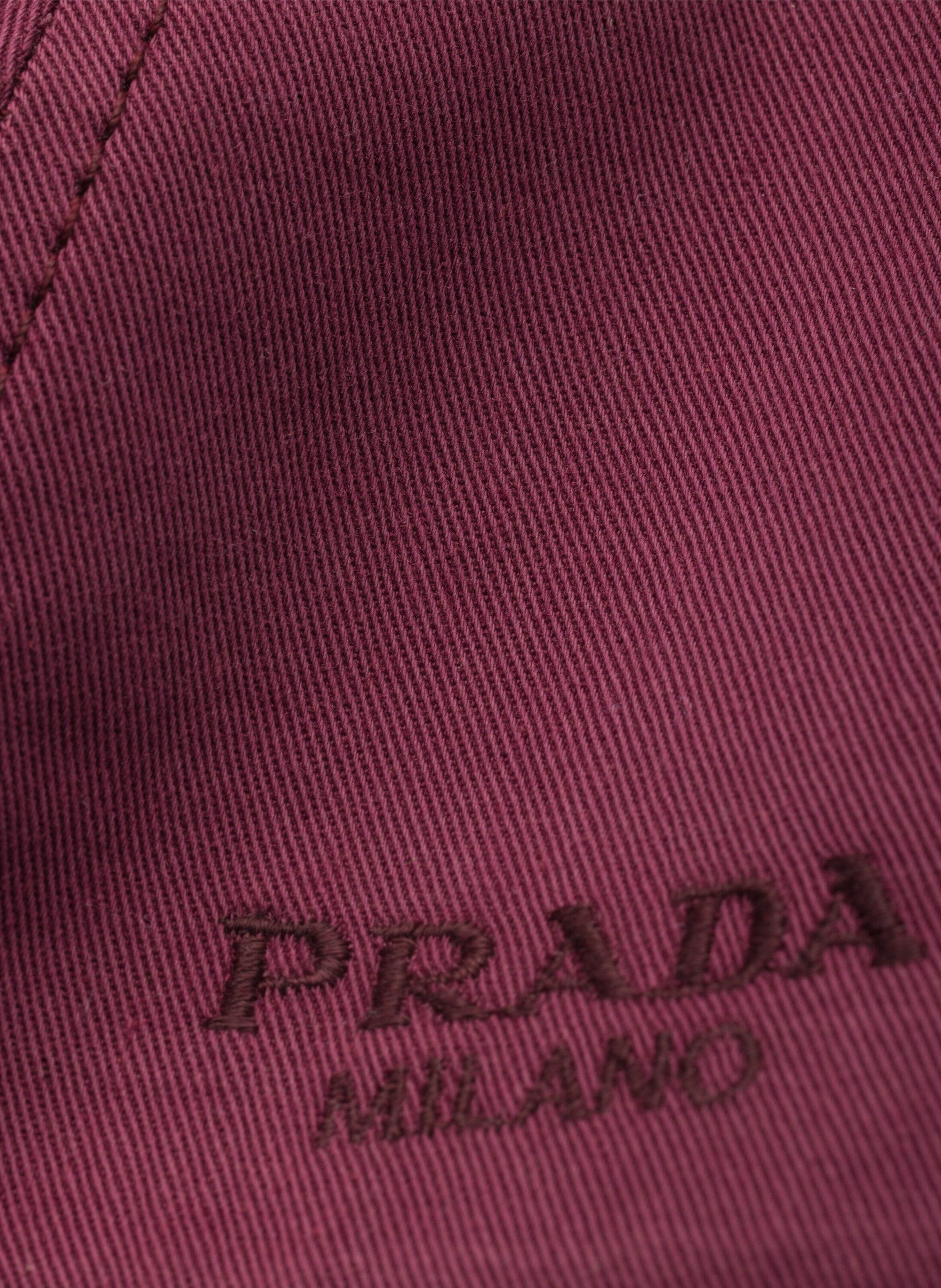 Casquette de baseball en coton PRADA Rouge