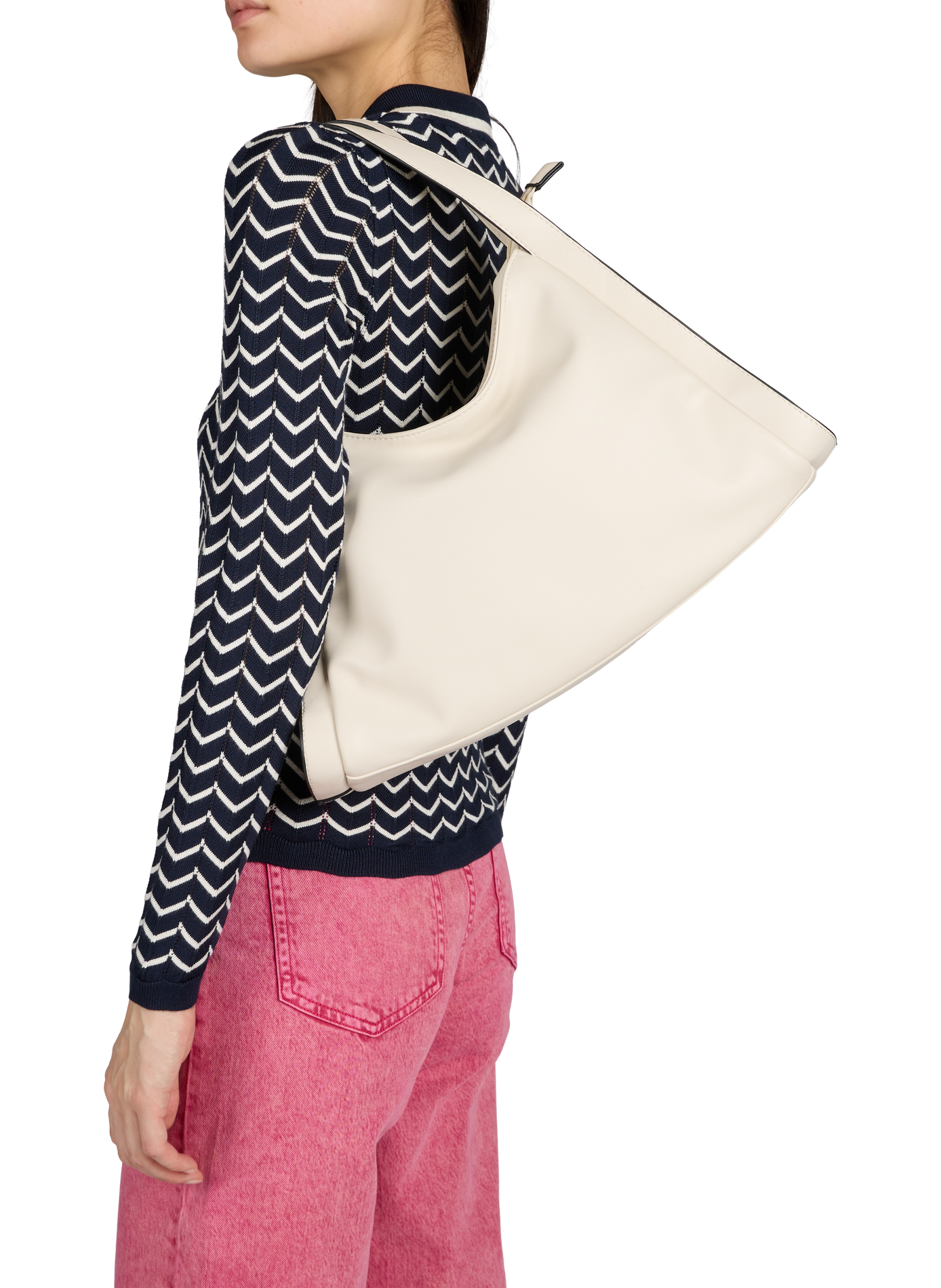 Hobo Handbag in Faux Leather AU PRINTEMPS PARIS Beige