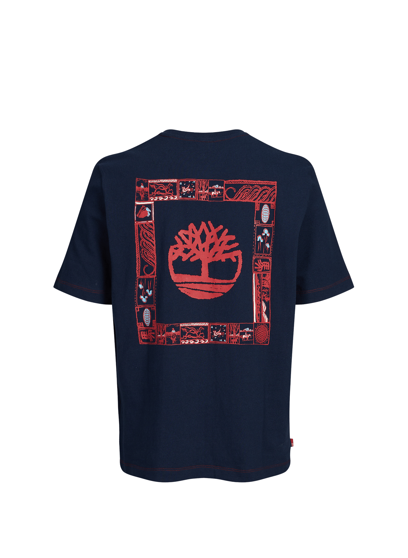 T-shirt à imprimé en coton TIMBERLAND Bleu