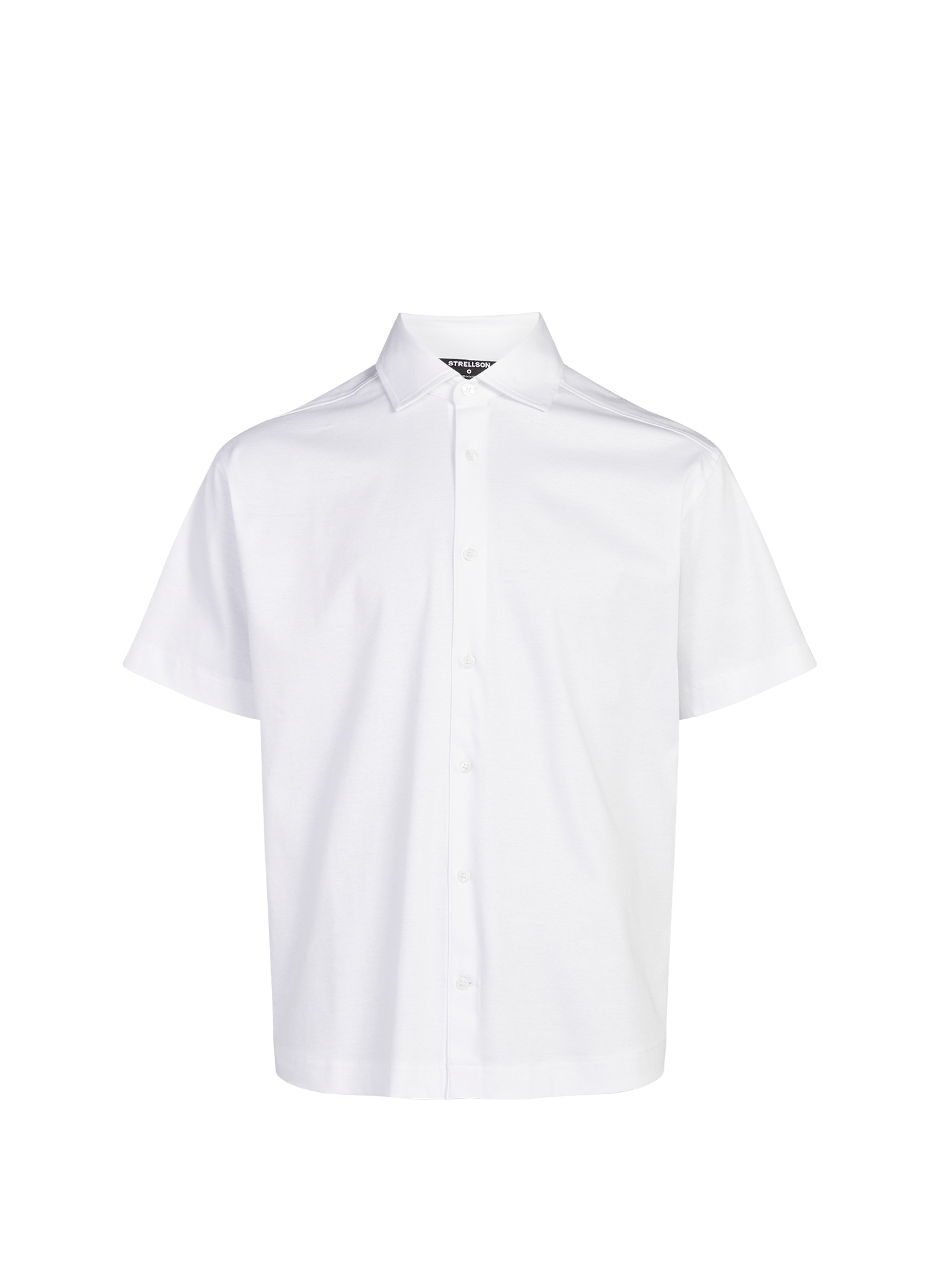 Solid short-sleeve cotton shirt STRELLSON White