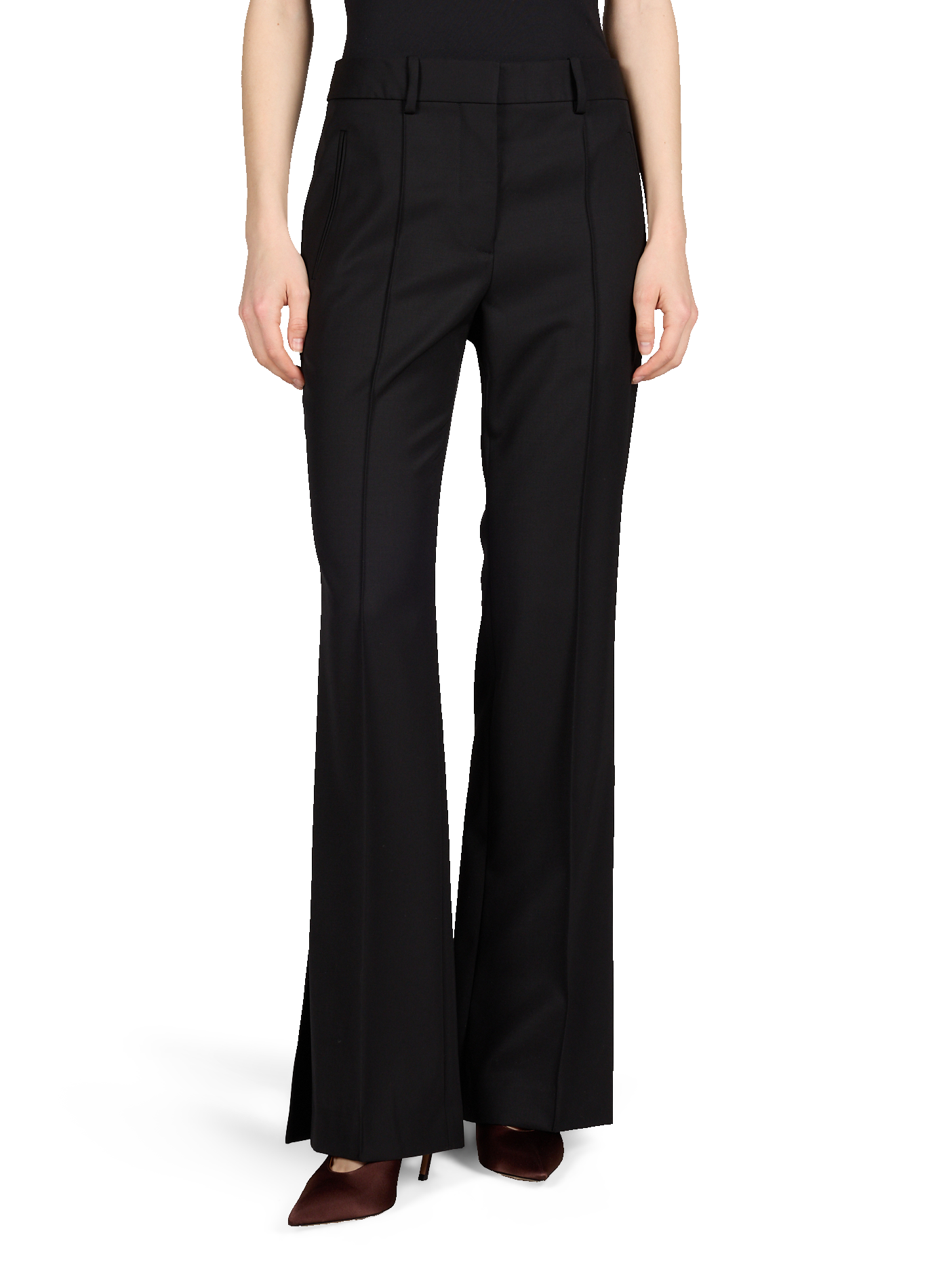 Pantalon large en laine HELMUT LANG Noir