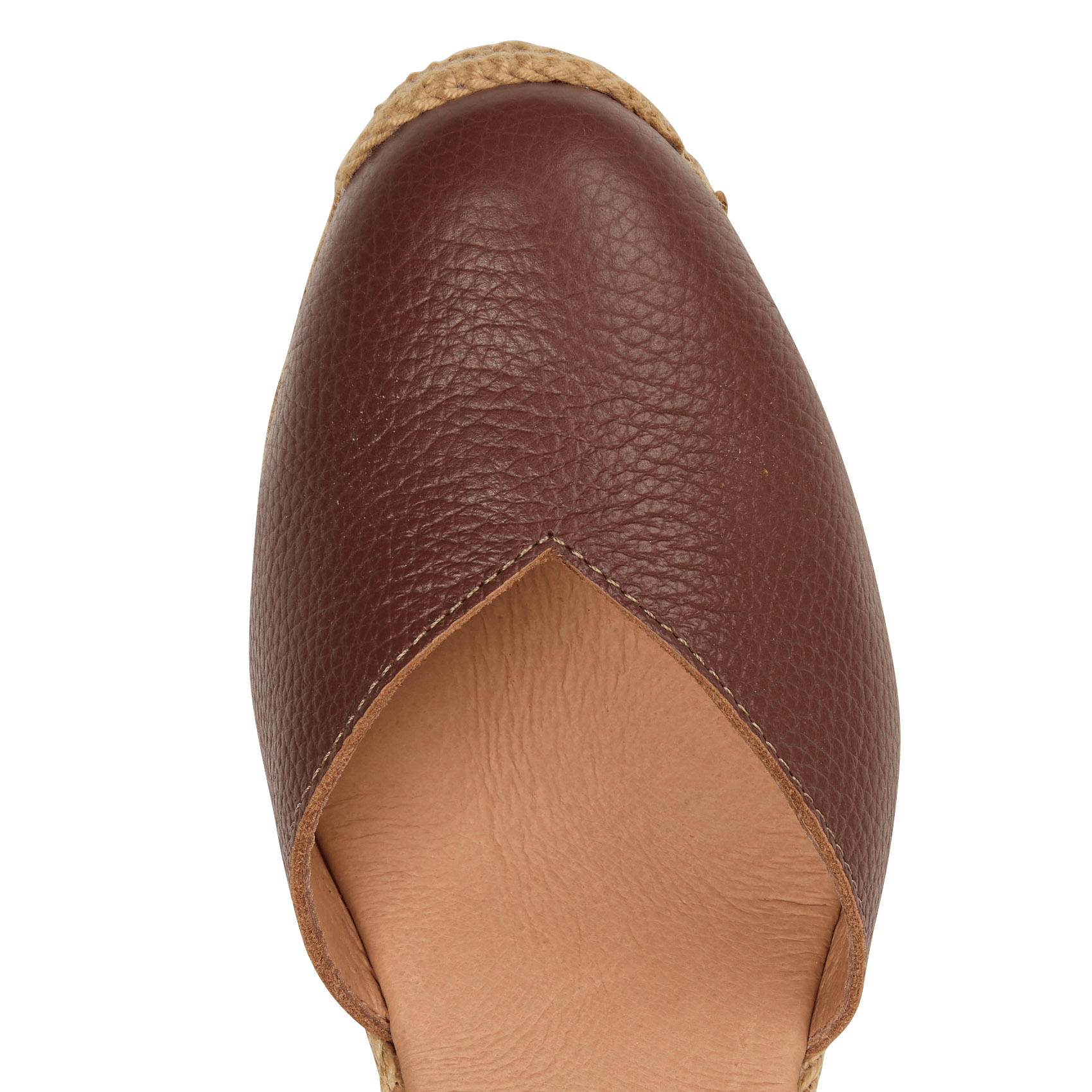 Espadrilles compensées en cuir stan MAISON 123 Marron