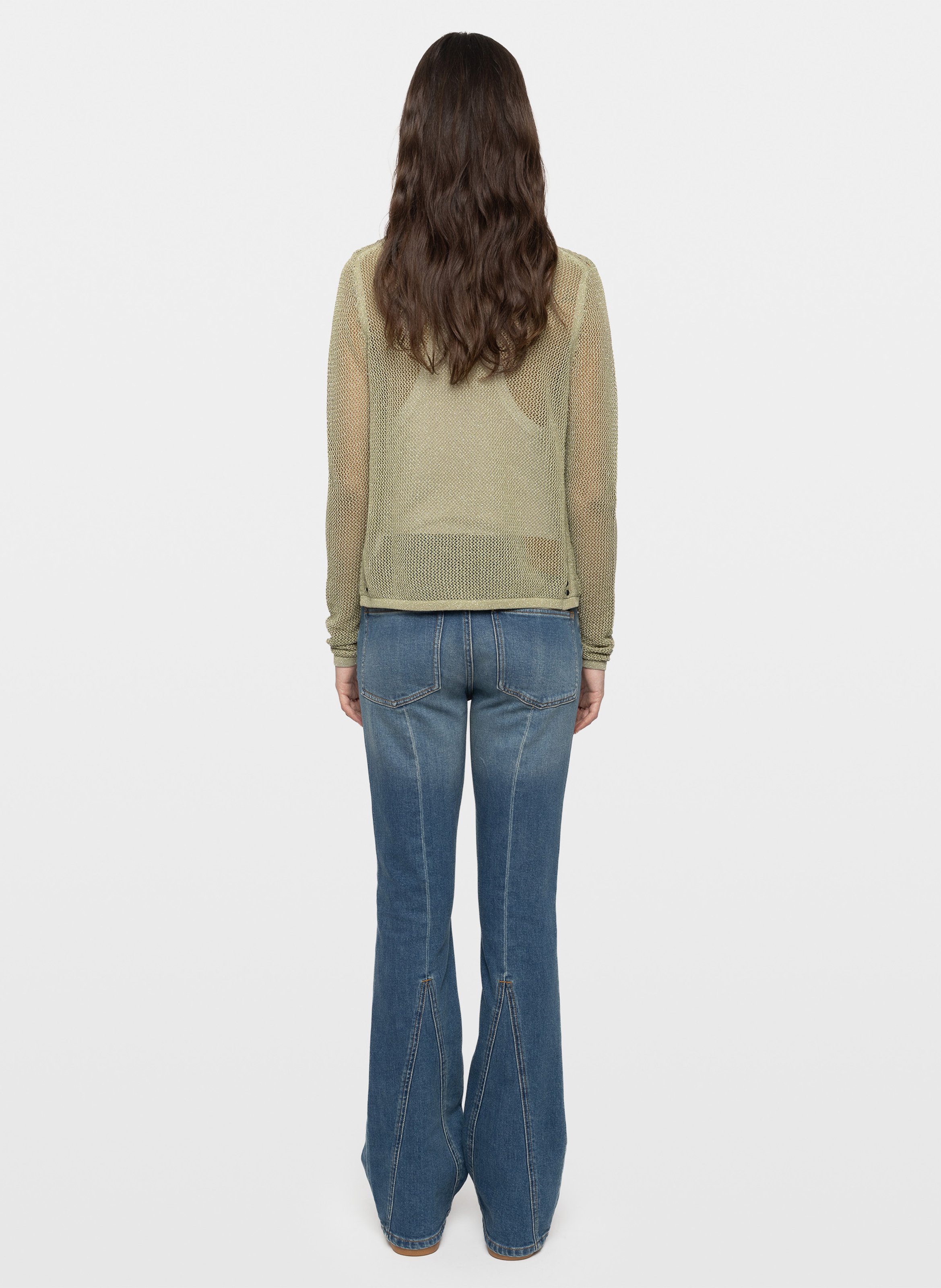 Gilet col rond en coton mélangé saya ZADIG&VOLTAIRE Vert