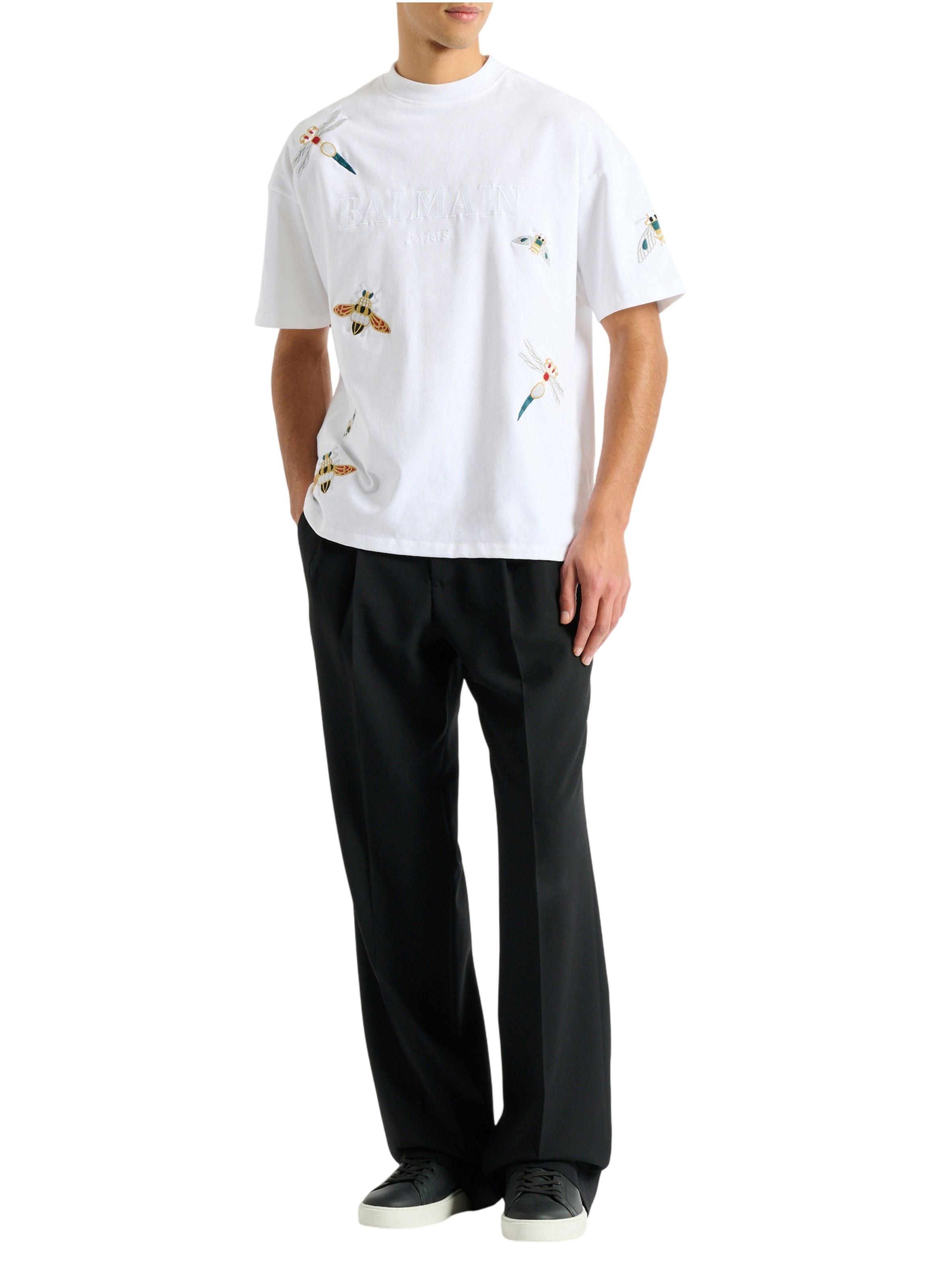 T-shirt balmain insect brodé BALMAIN Blanc