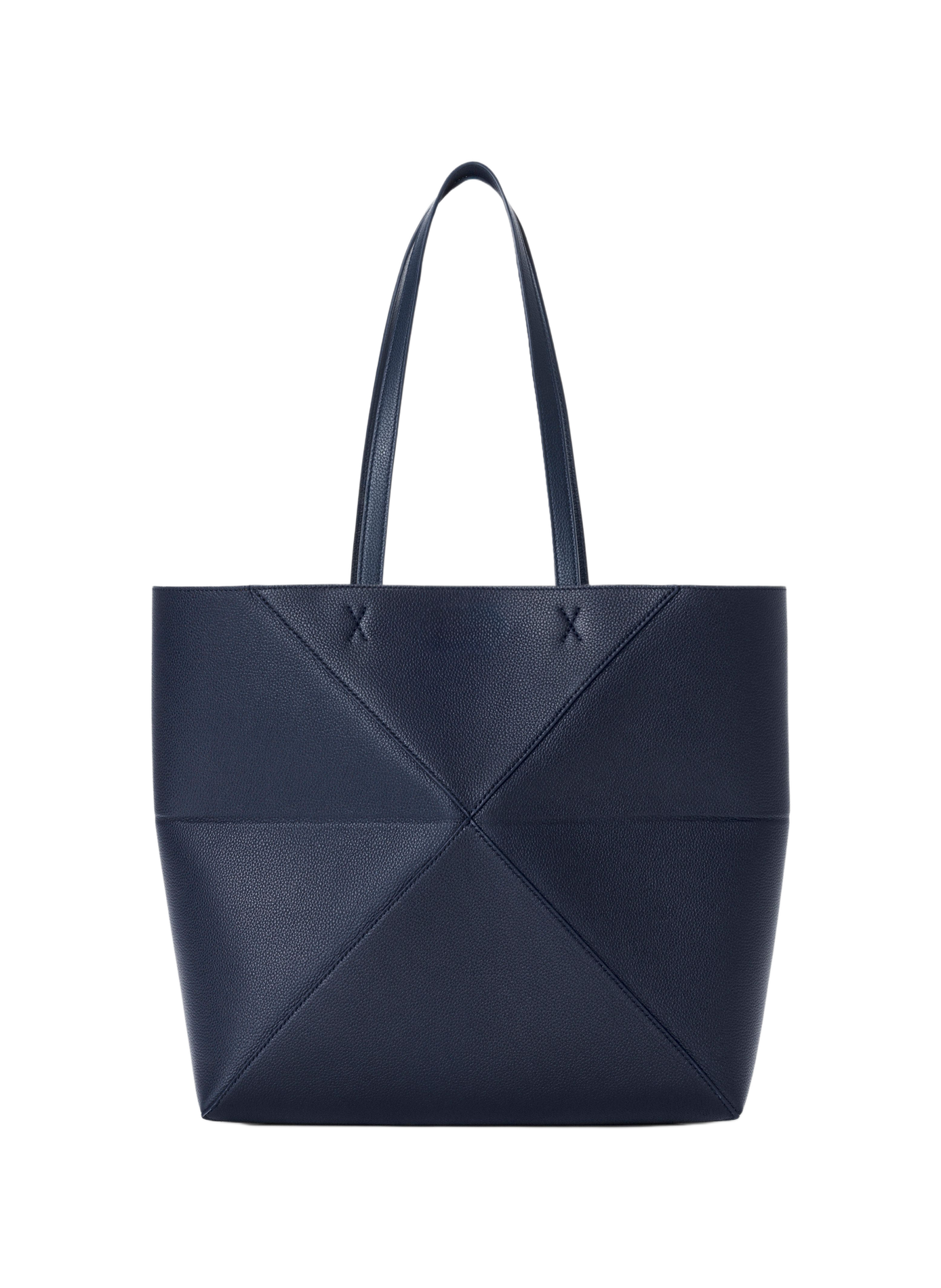 Middelgrote Puzzle Fold schoudertas in zacht graankalfsleer LOEWE Blauw