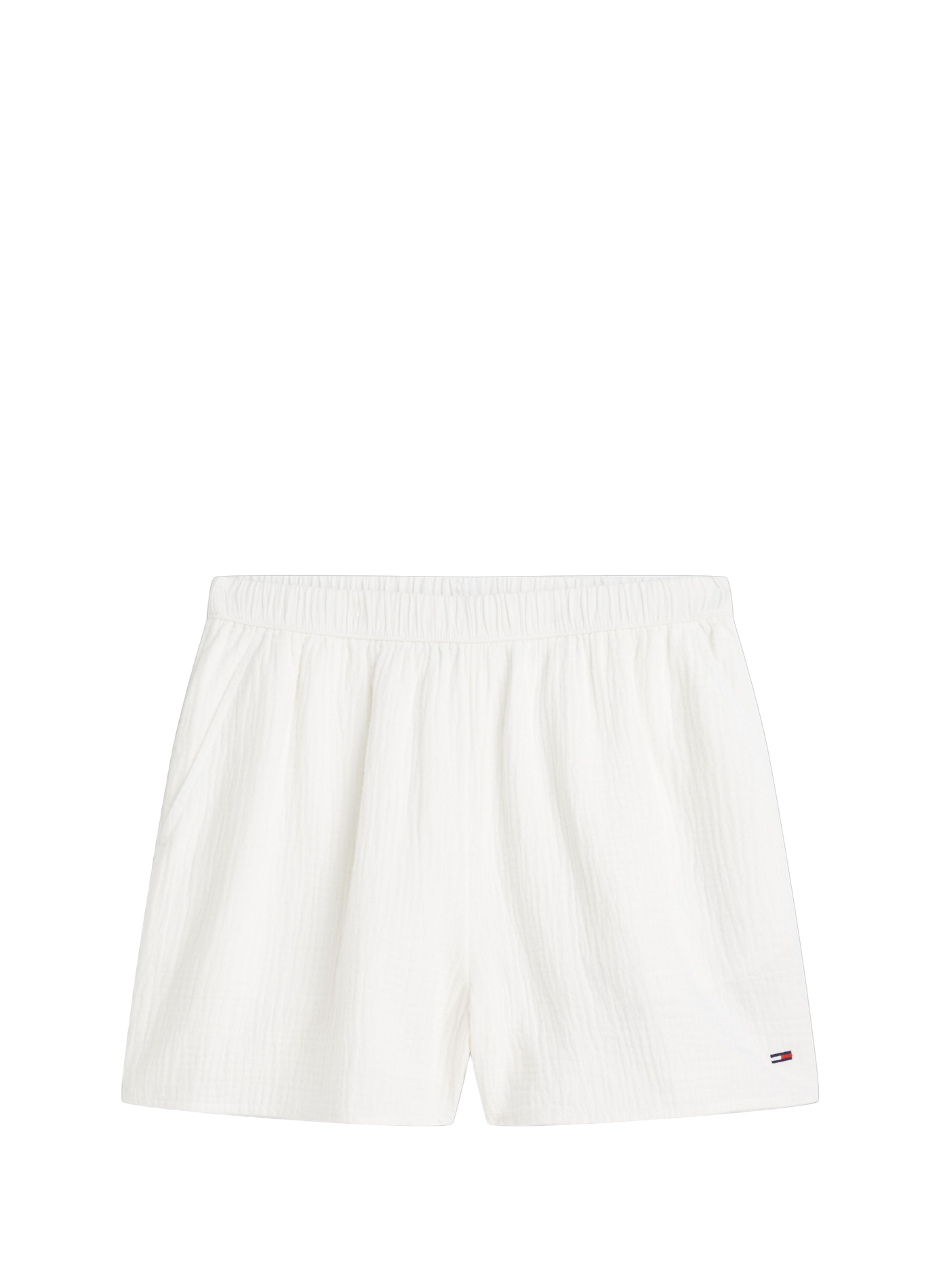 Textured cotton shorts TOMMY HILFIGER White