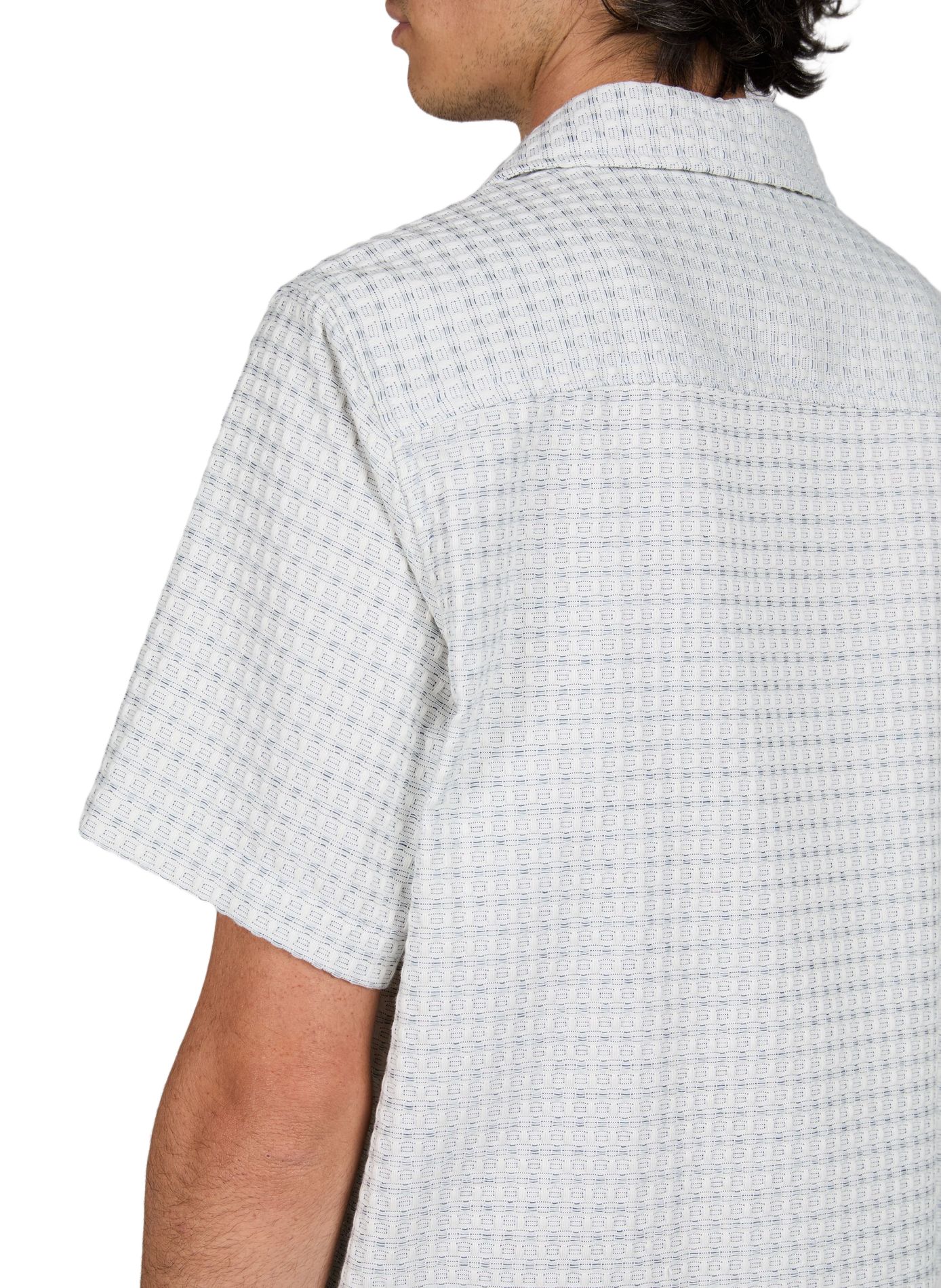 Straight jacquard cotton shirt LES DEUX White