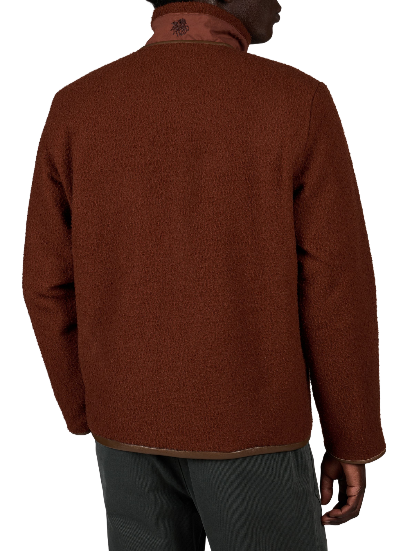 Straight-fit pure wool jacket RANRA Red