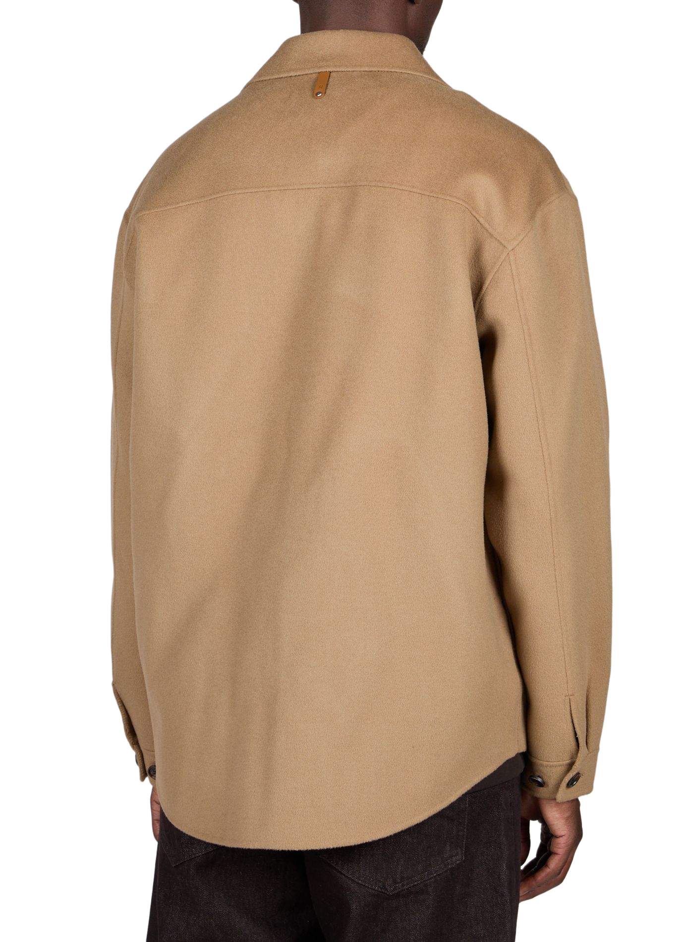 Straight buttoned shirt in blended wool MACKAGE Beige