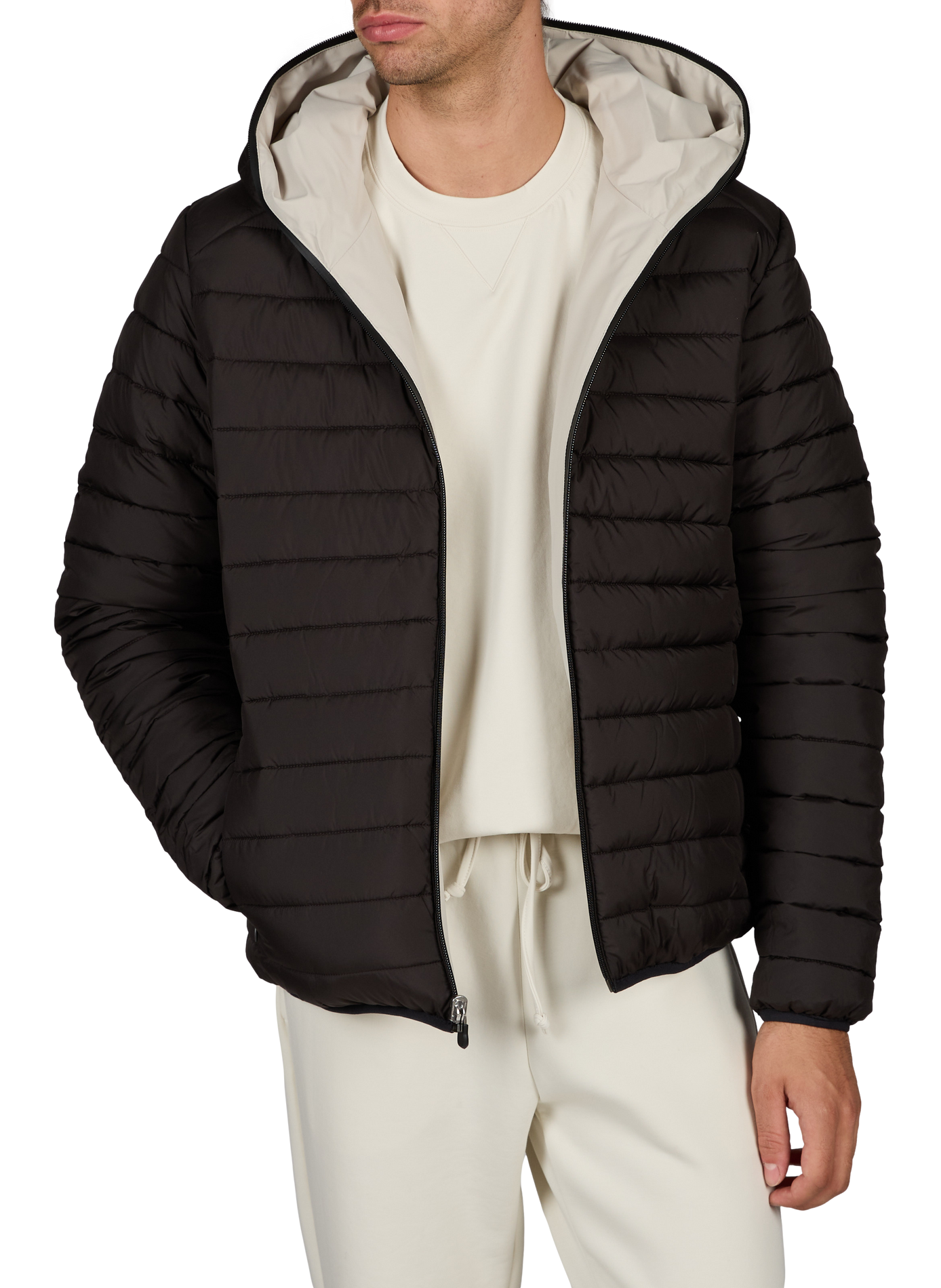 Gerader Rundhalsausschnitt-Pullover in Uni SAVE THE DUCK Beige