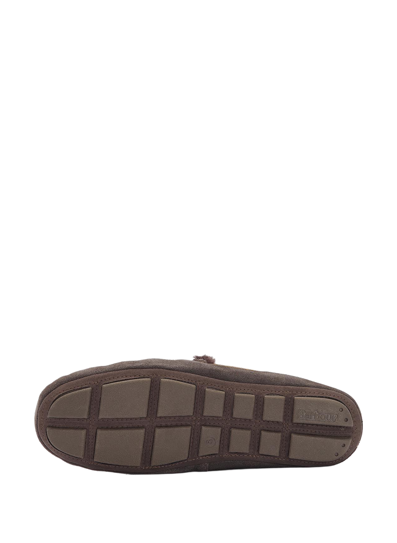 Mixed leather moccasin slippers BARBOUR Brown