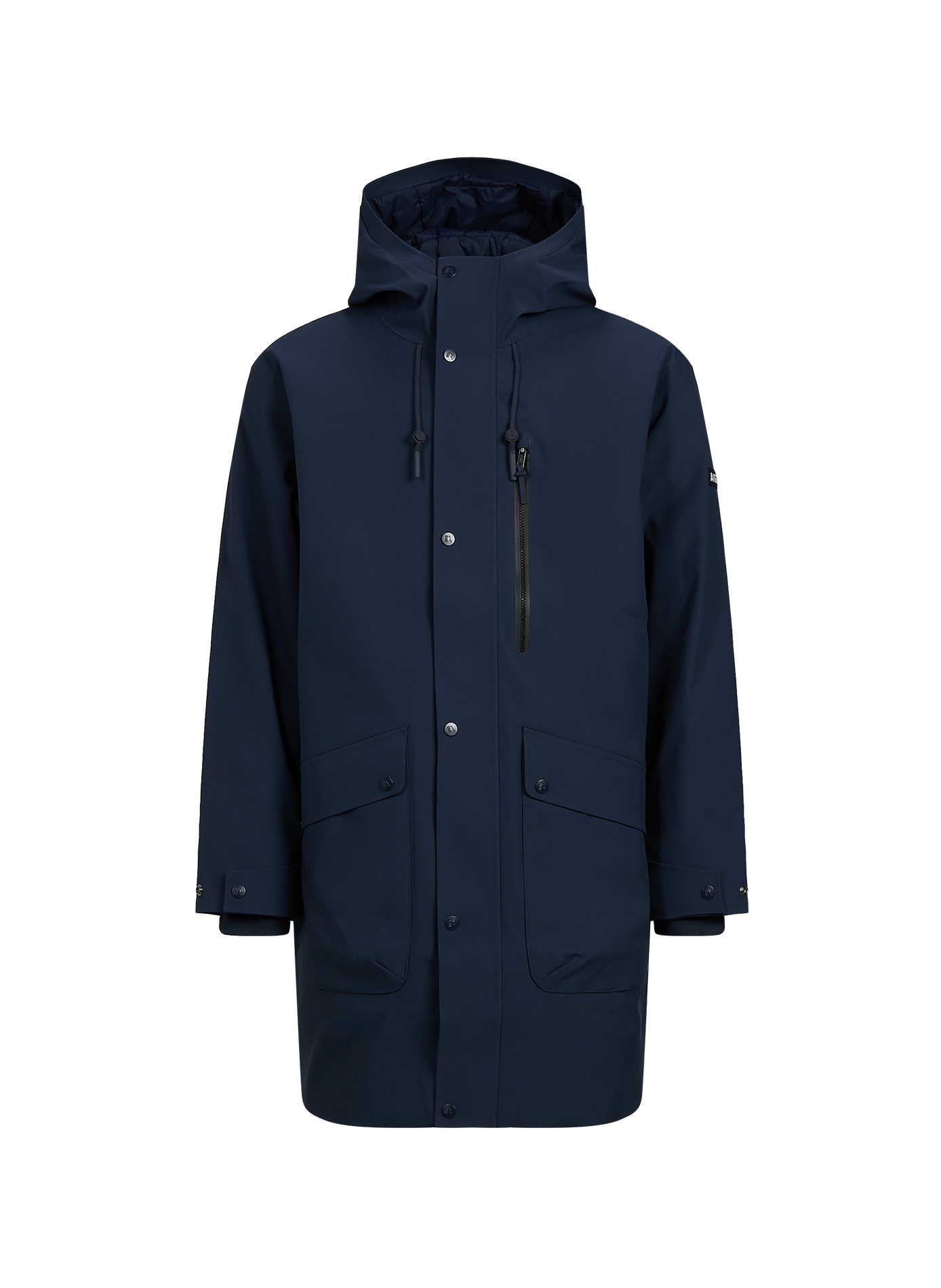 Parka recta con capucha AIGLE Azul