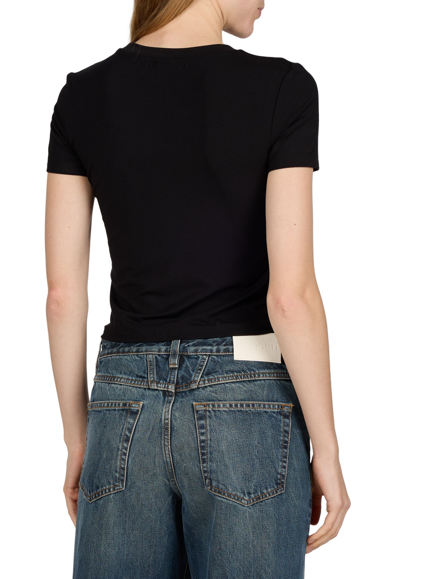 CHARA plain crew-neck T-shirt GUESS Black