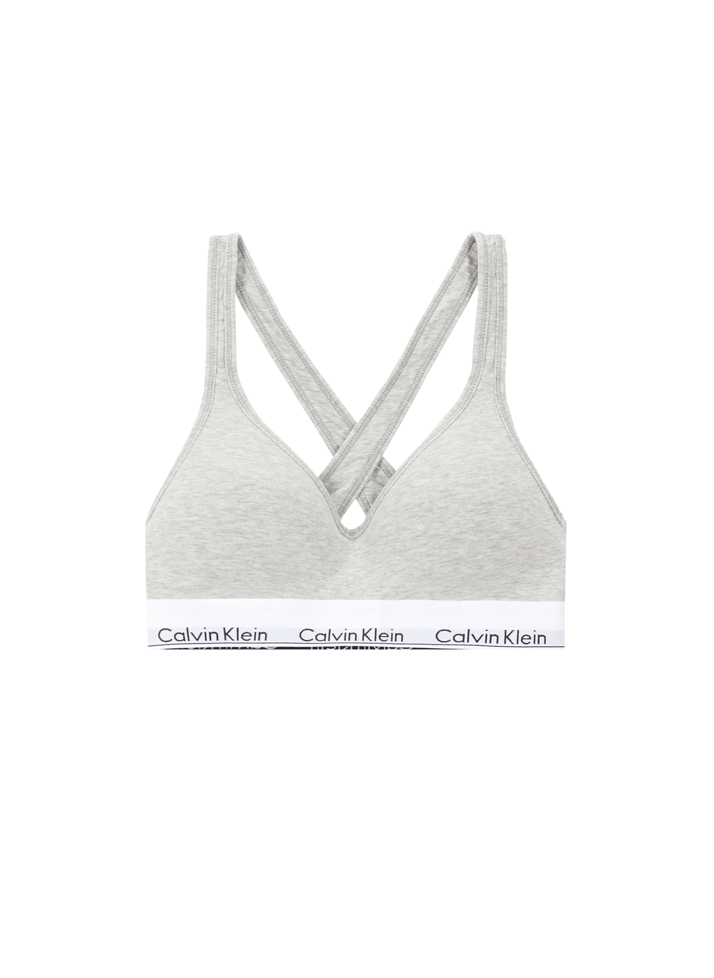 CALVIN KLEIN Jersey bra with logo Grey