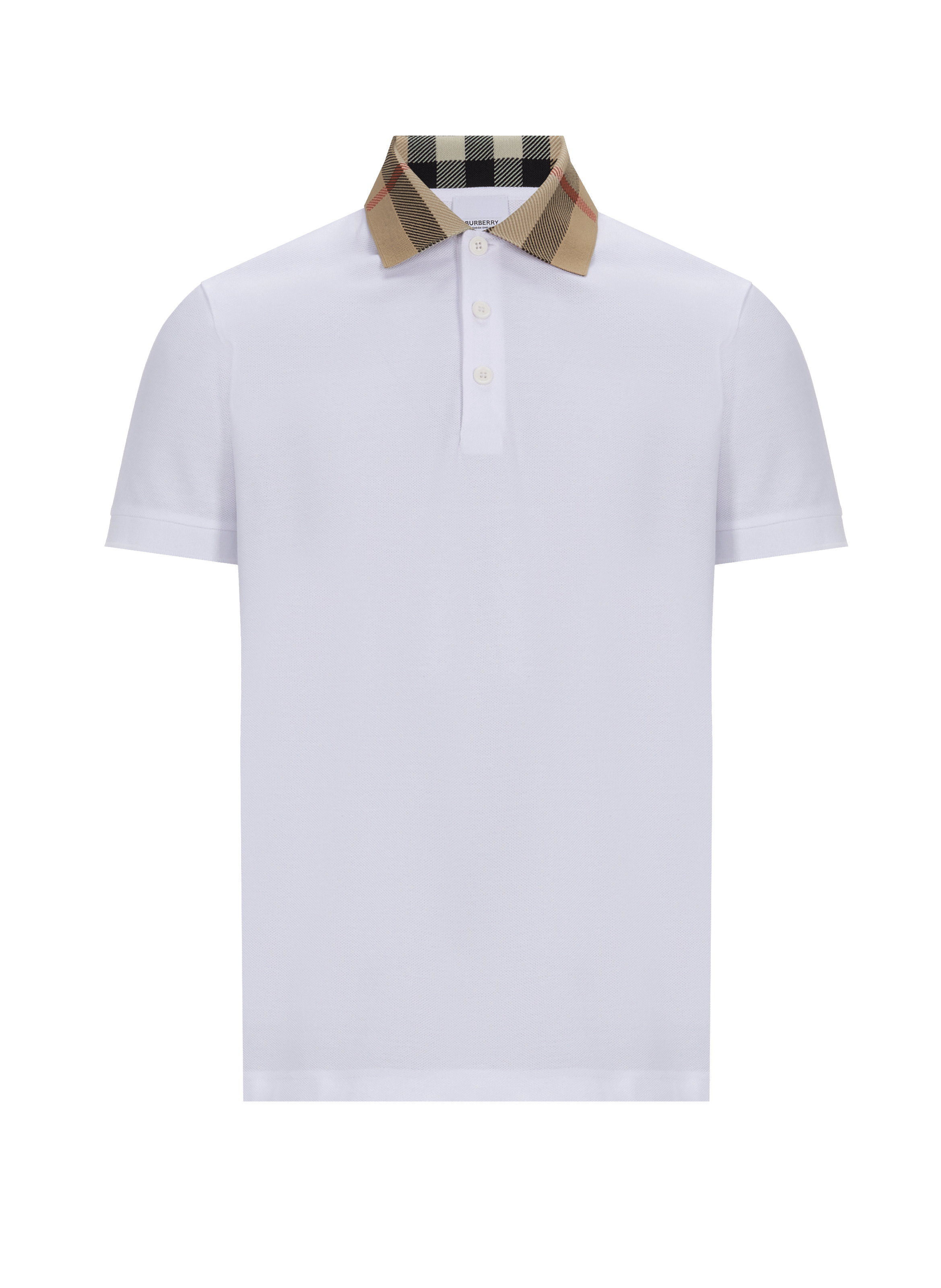 Polo avec col à motif Check