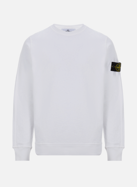 Sweatshirt en coton BlancSTONE ISLAND 