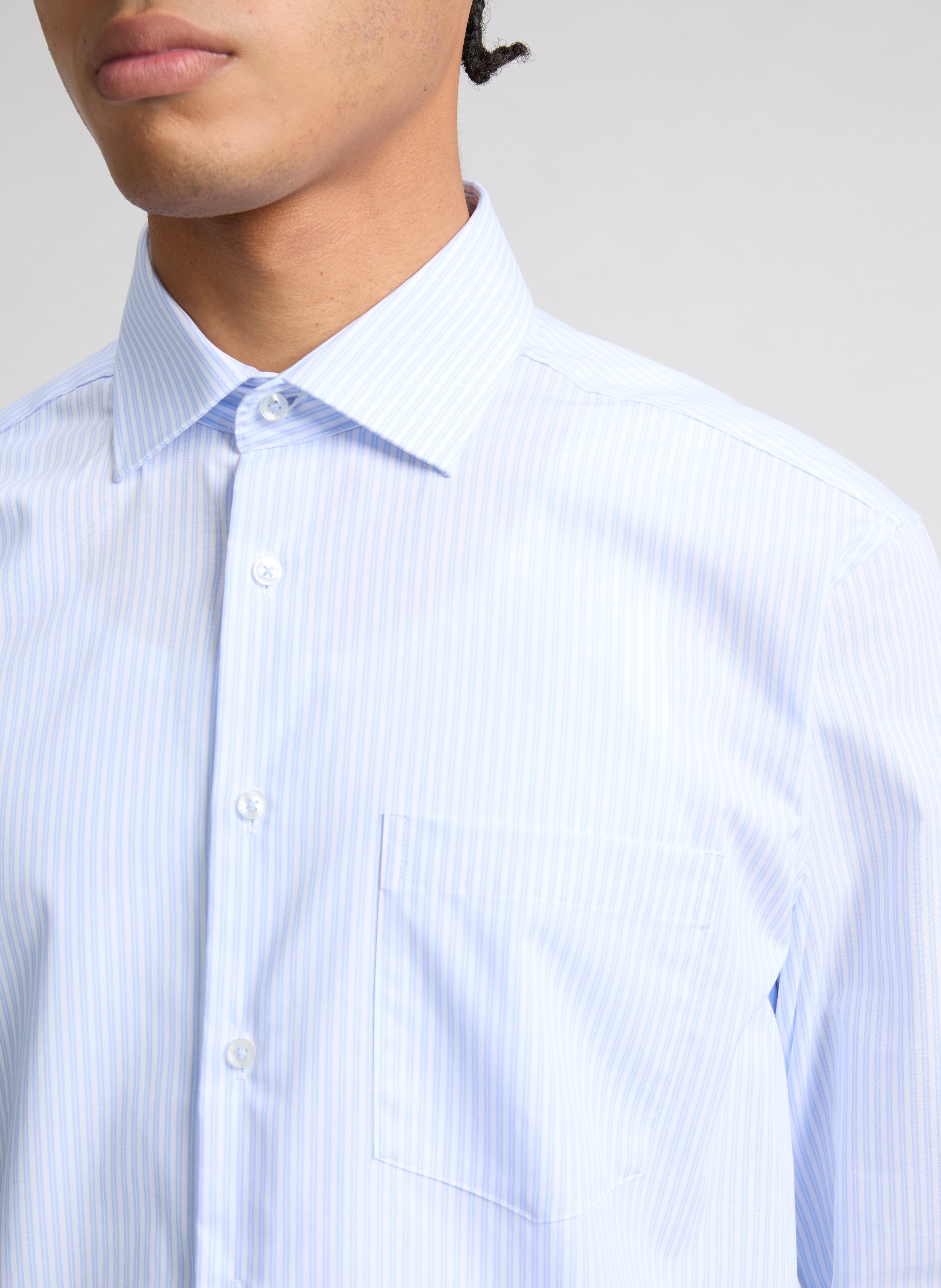 Chemise rayée droite SEIDENSTICKER Bleu