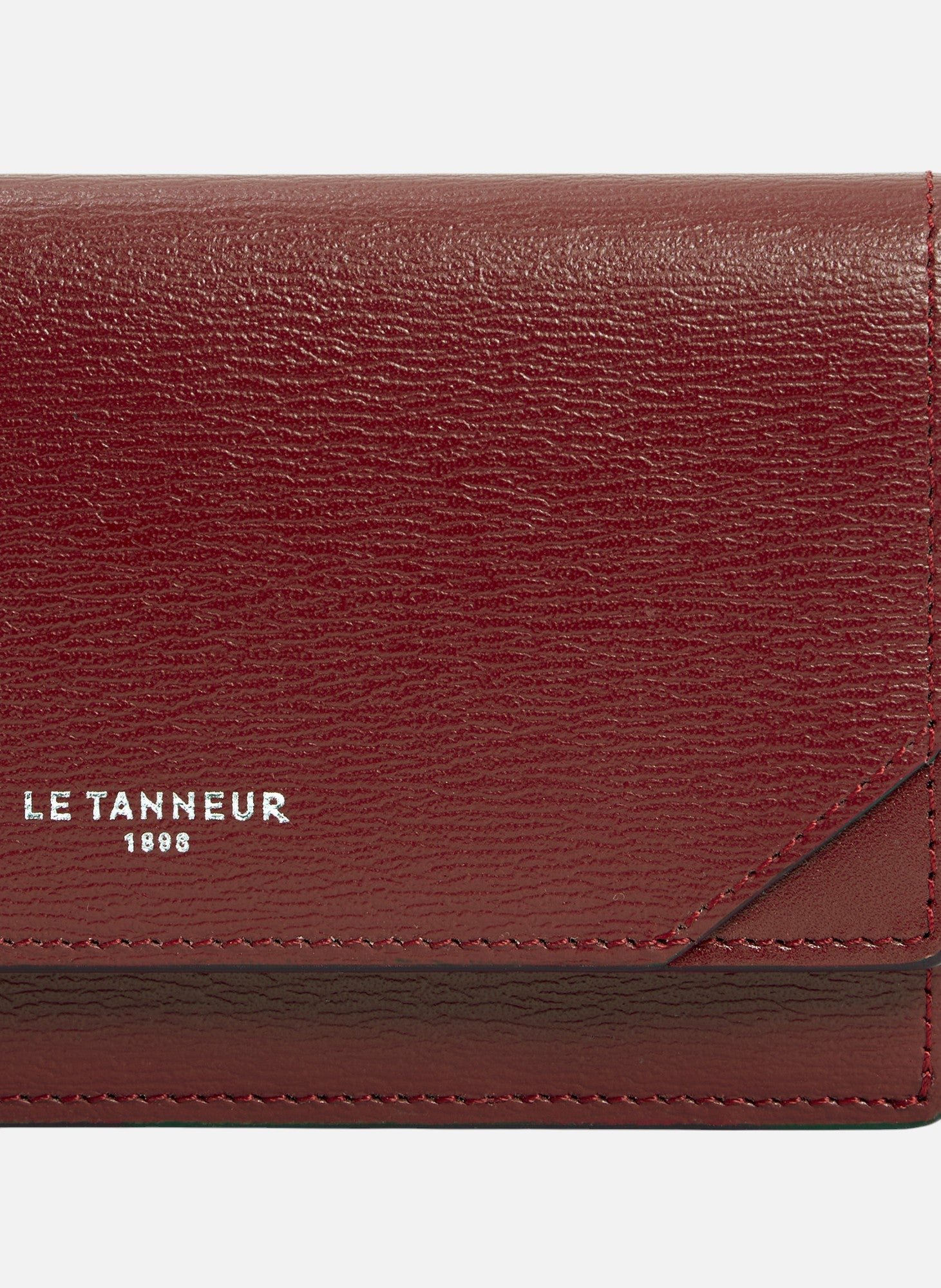 Porte cartes à rabat naya en cuir liégé LE TANNEUR Rouge