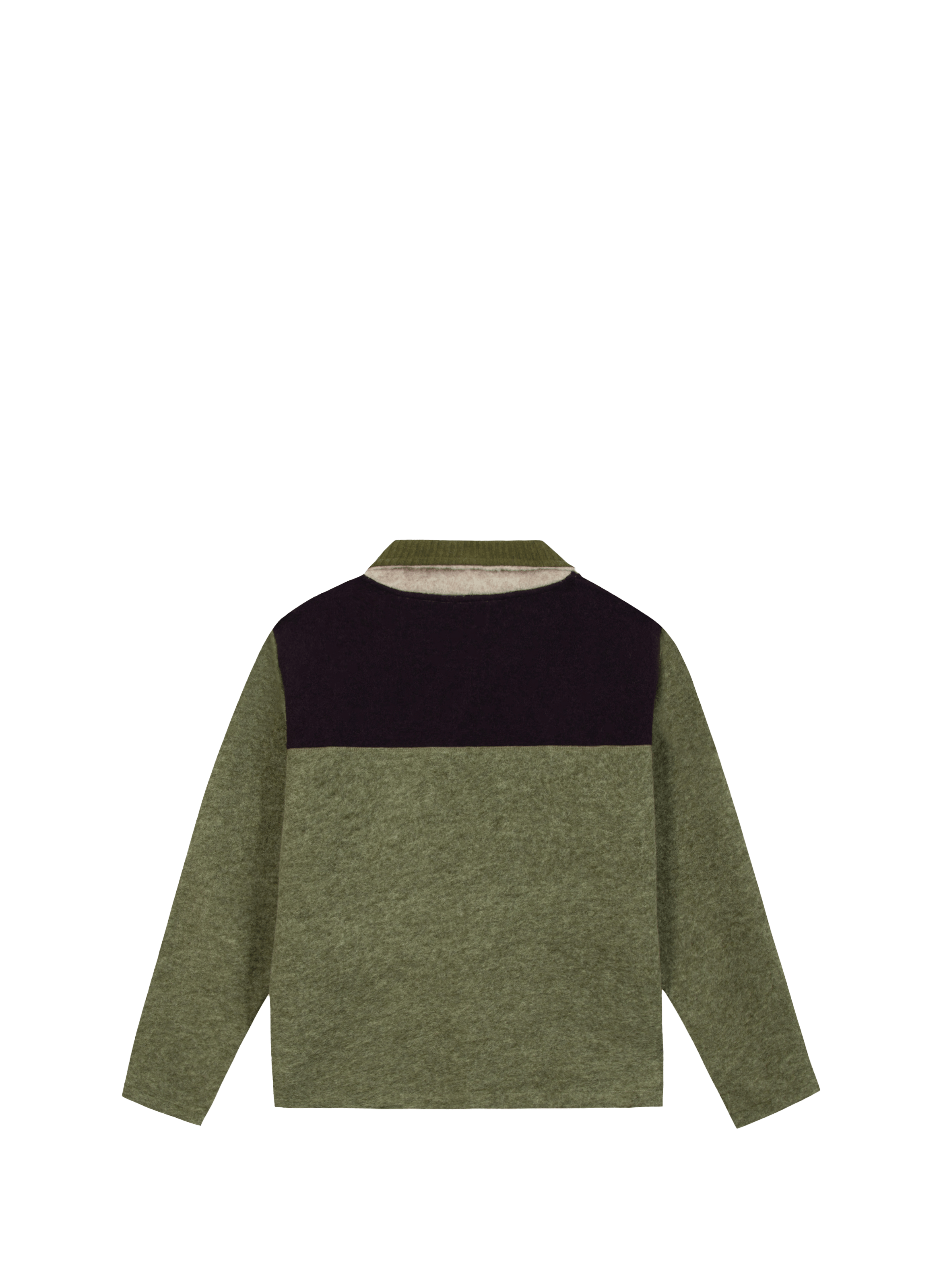 Polaire droite en laine mélangée  MAISON LABICHE Vert