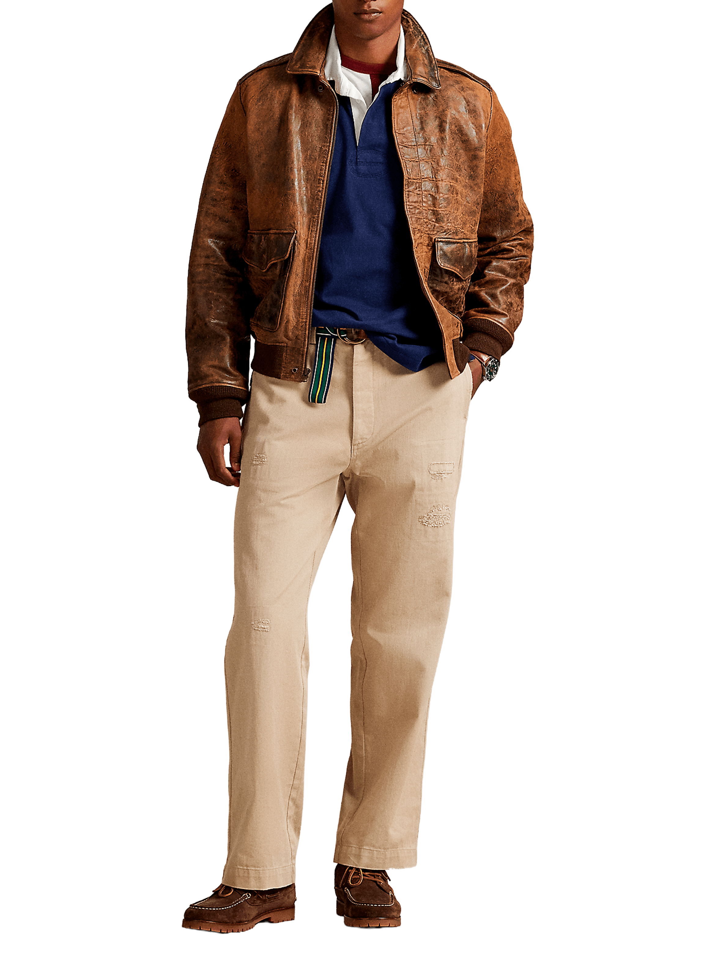 Polo manches longues en coton POLO RALPH LAUREN Bleu