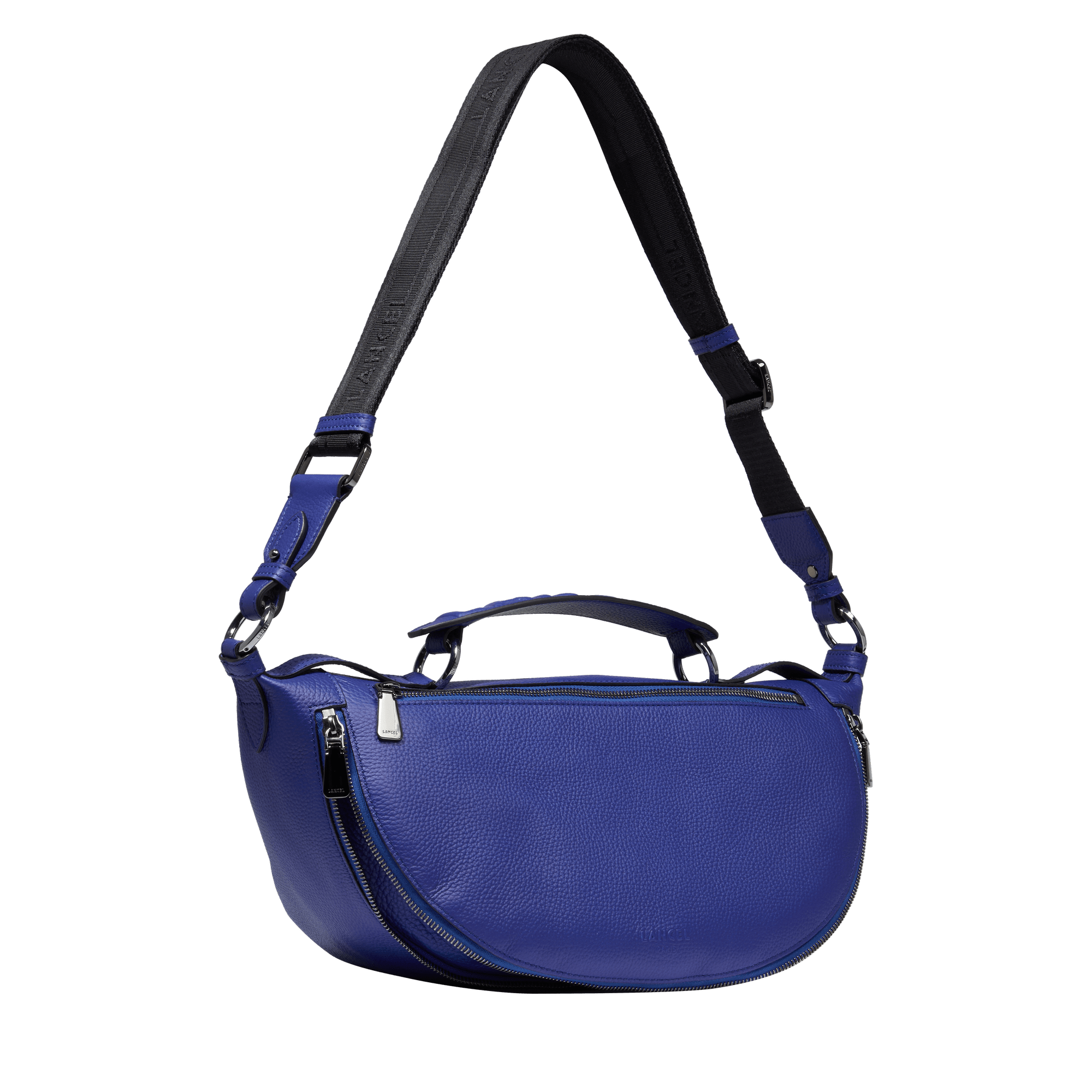 Sac porté croisé m origami de lancel en cuir LANCEL Bleu