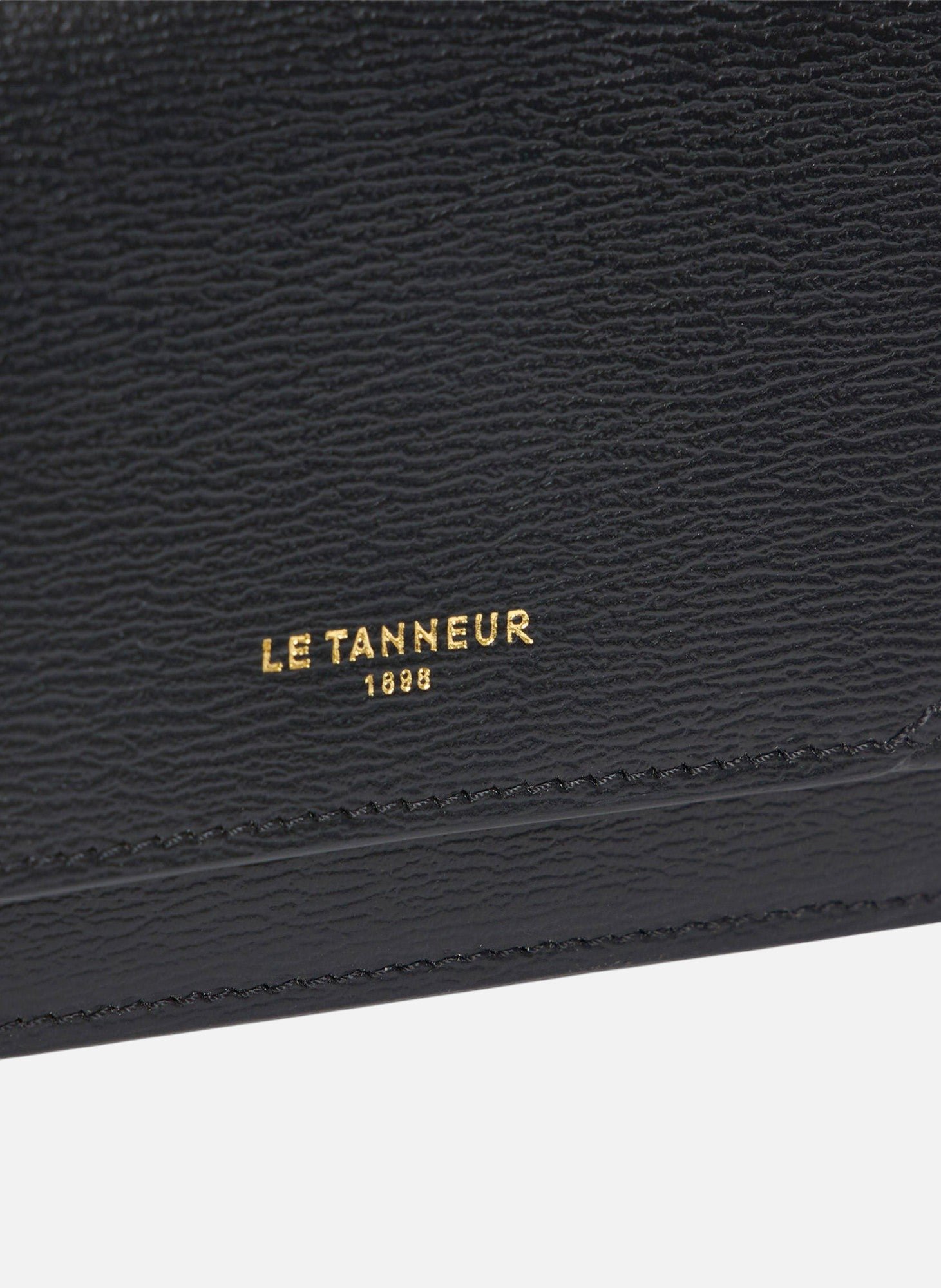 Porte cartes à rabat naya en cuir liégé LE TANNEUR Noir